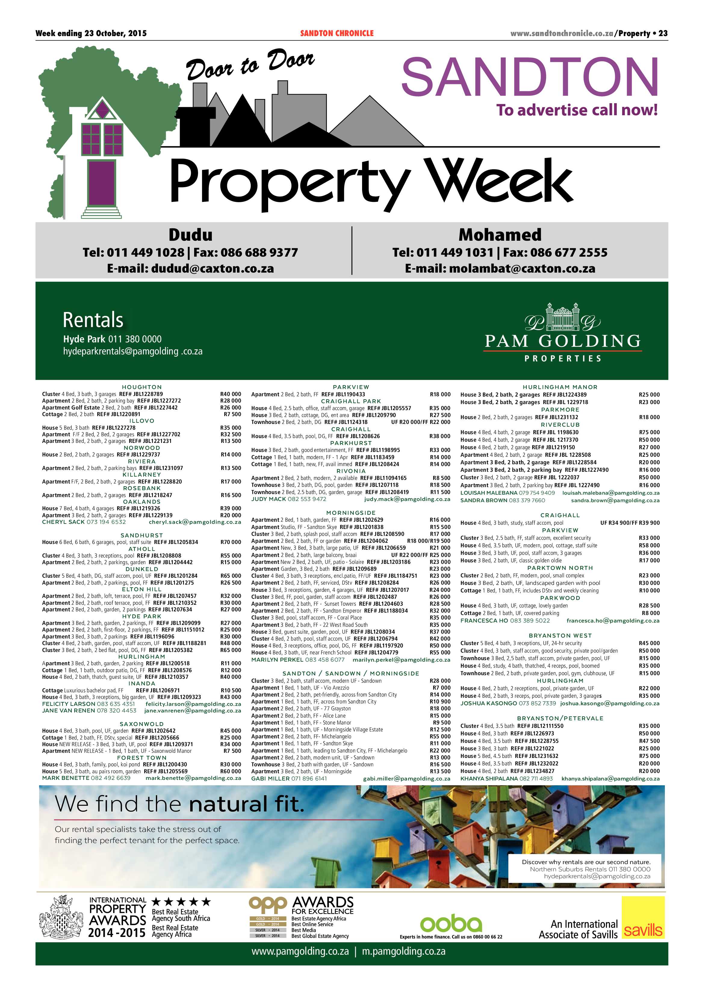 Sandton Chronicle 23 October 2015 page 23
