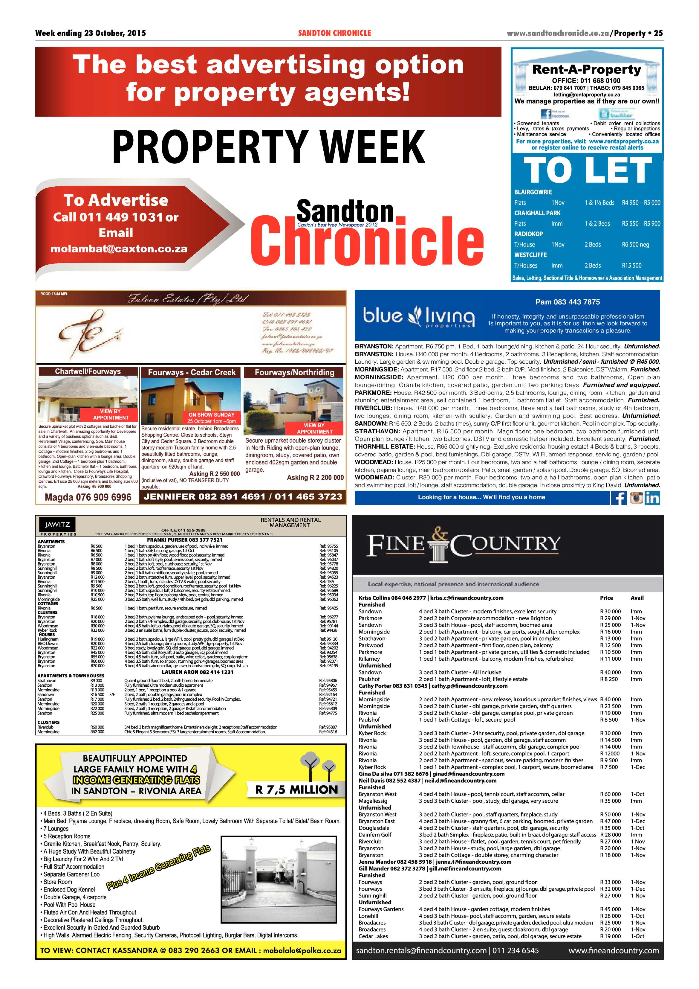 Sandton Chronicle 23 October 2015 page 25
