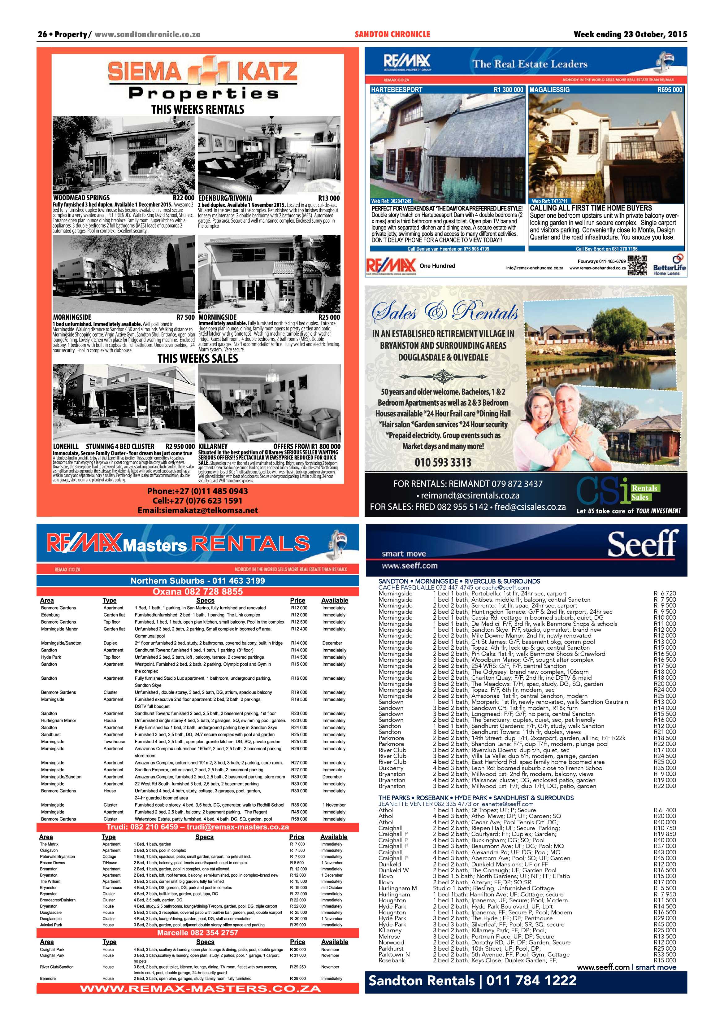 Sandton Chronicle 23 October 2015 page 26