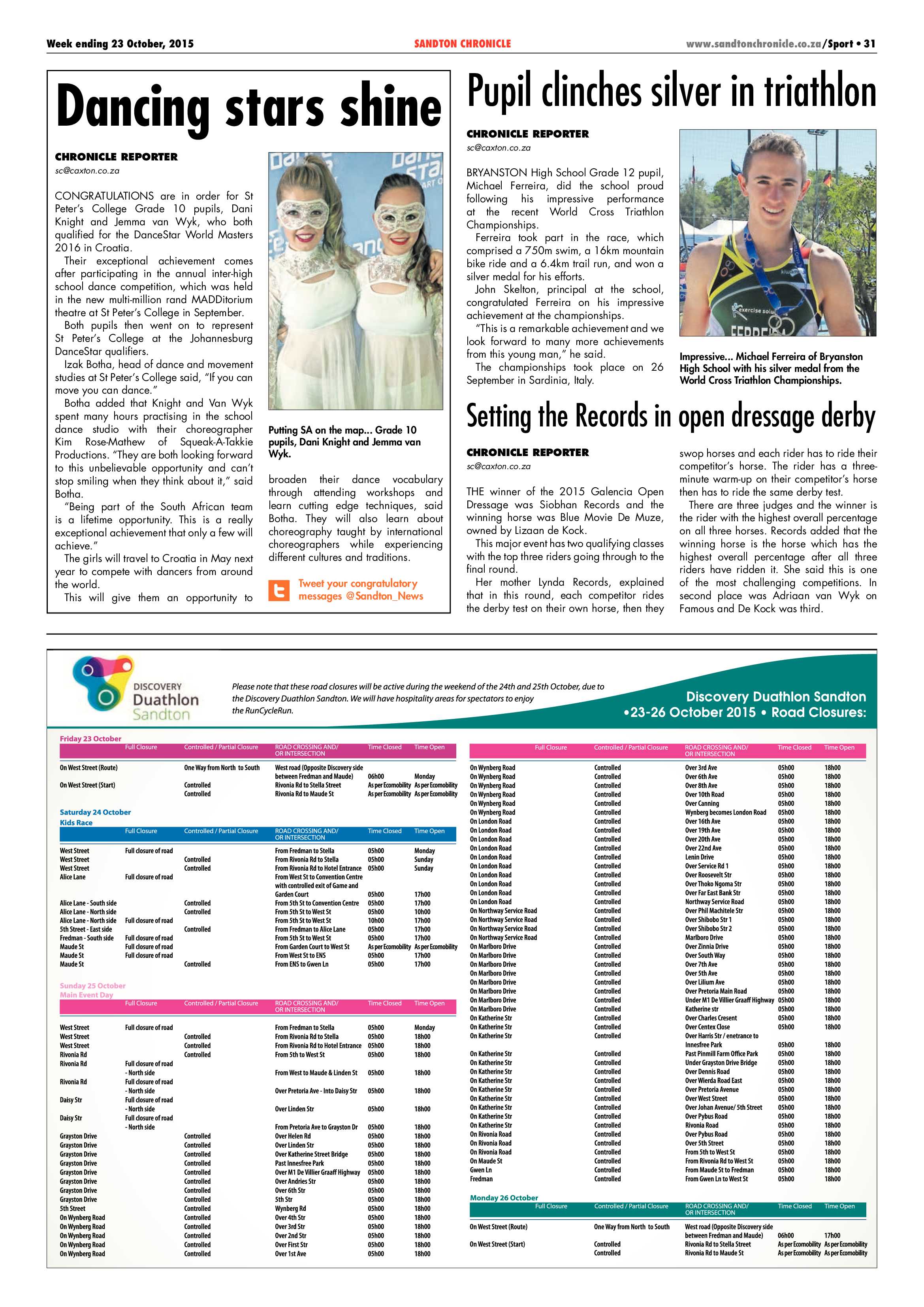 Sandton Chronicle 23 October 2015 page 31