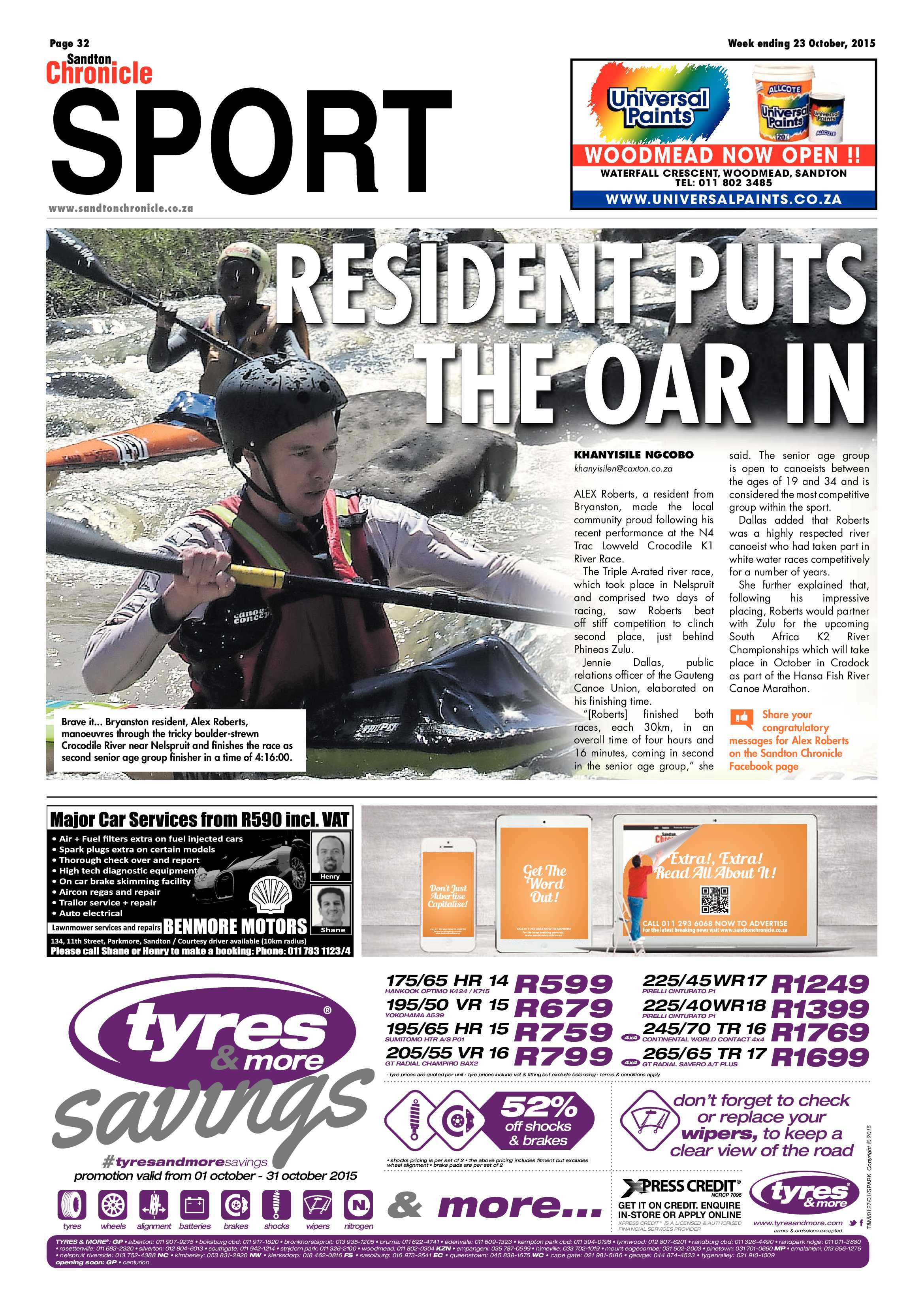 Sandton Chronicle 23 October 2015 page 32