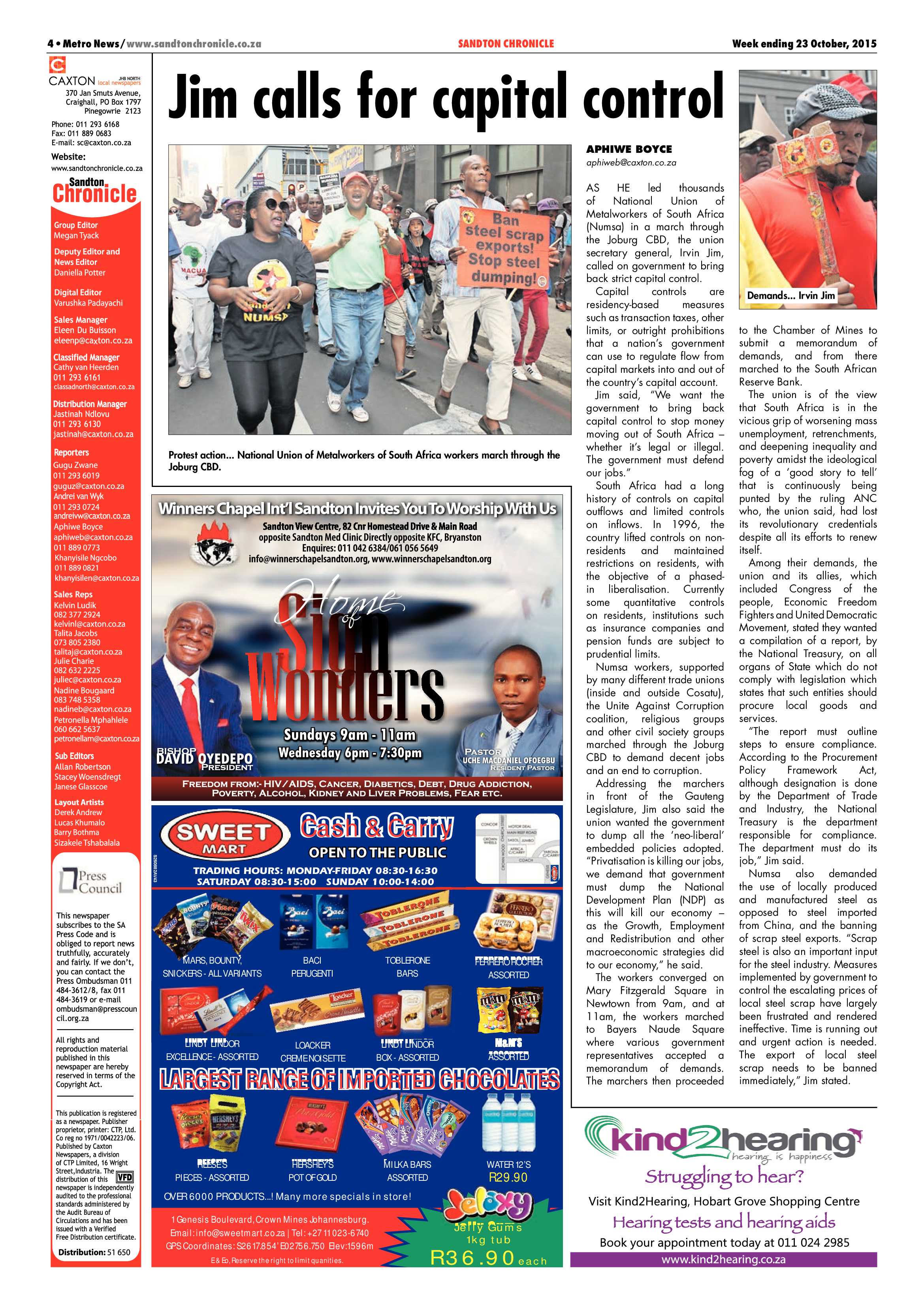 Sandton Chronicle 23 October 2015 page 4