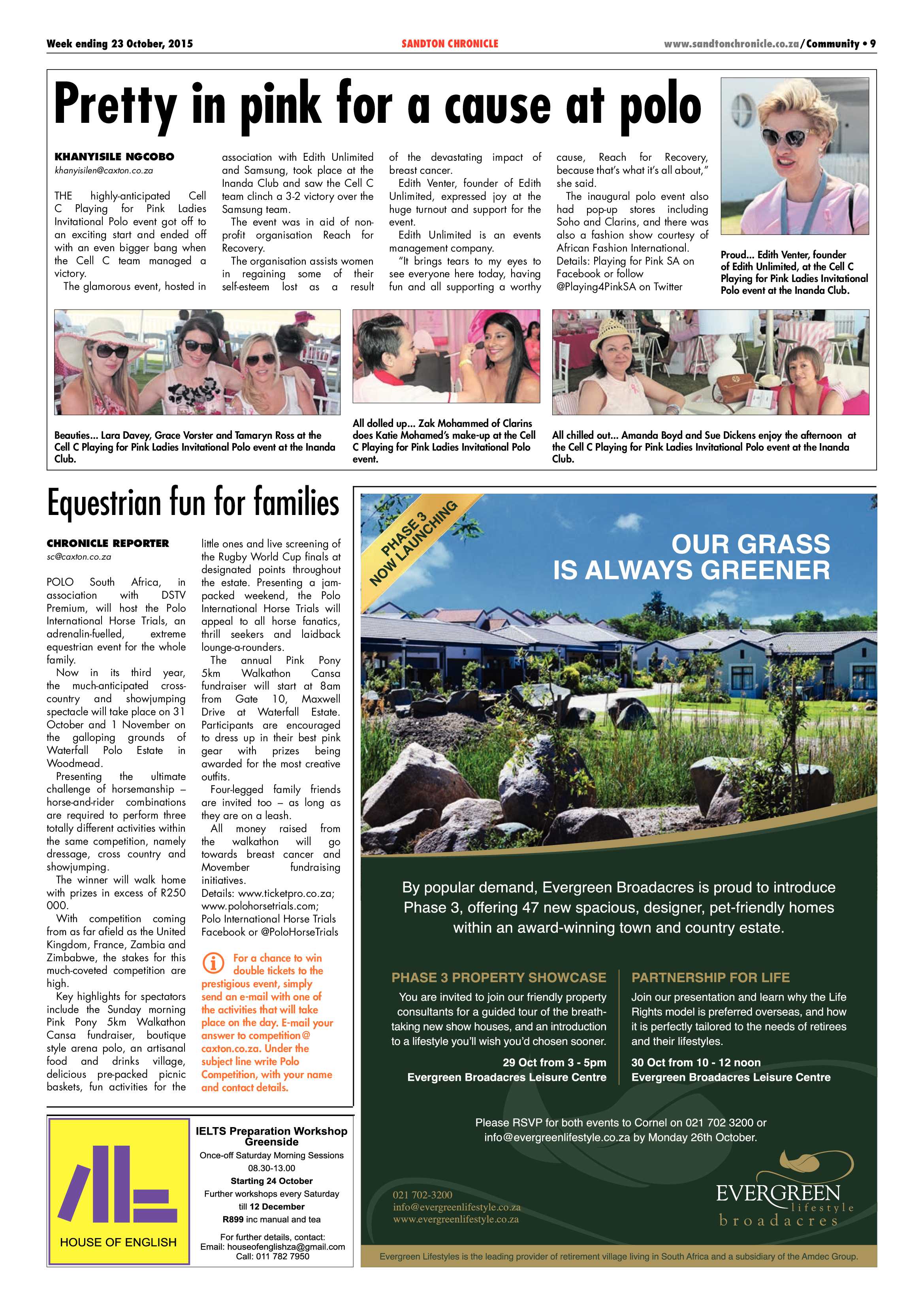 Sandton Chronicle 23 October 2015 page 9
