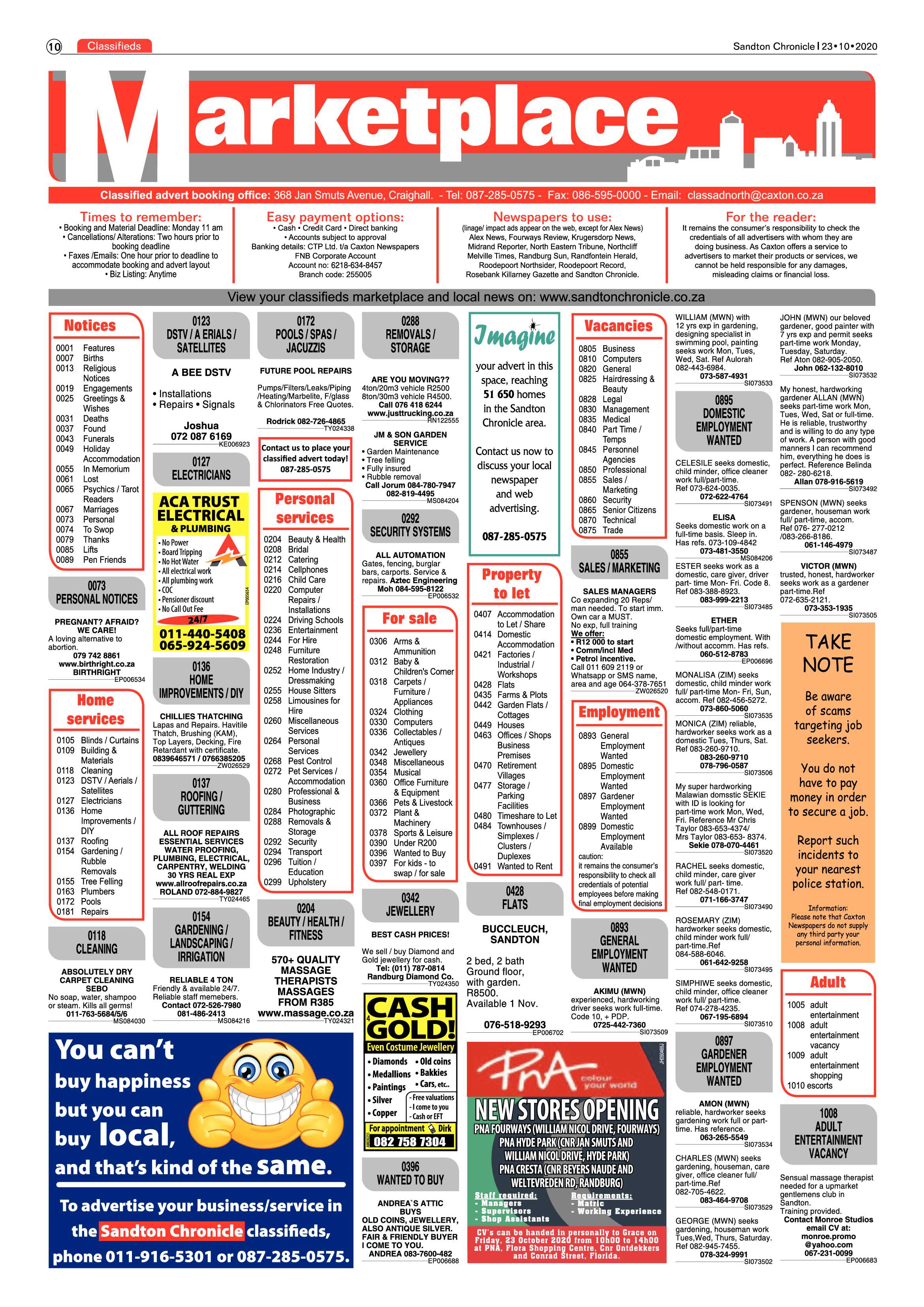 Sandton Chronicle 23 October 2020 page 10
