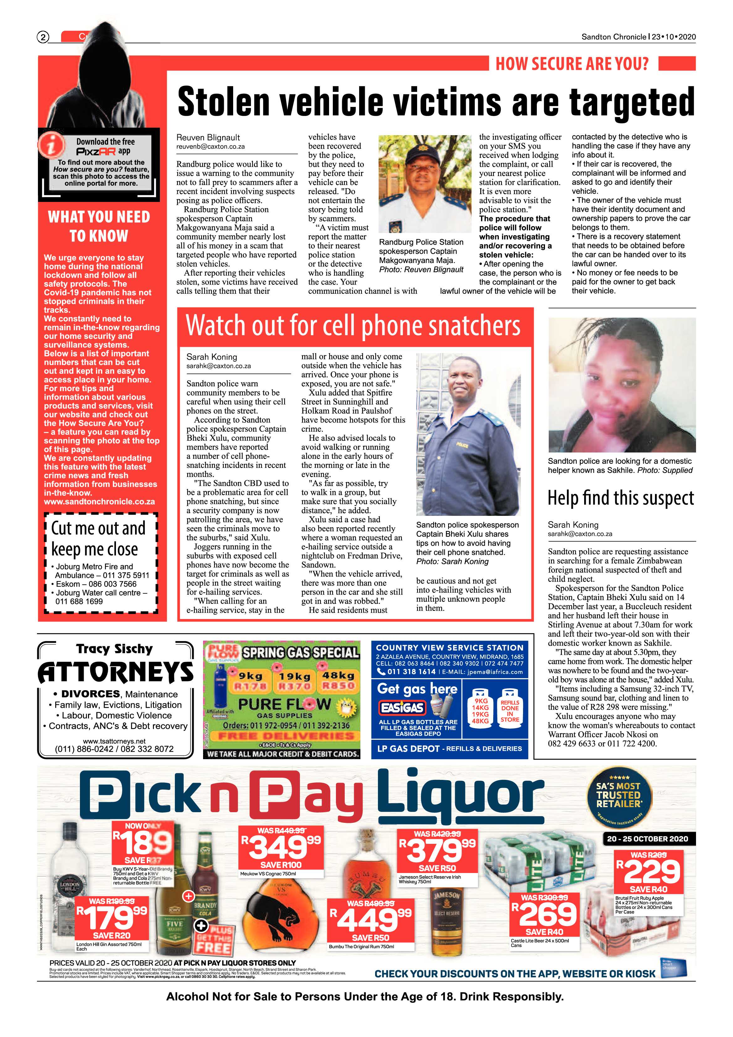 Sandton Chronicle 23 October 2020 page 2