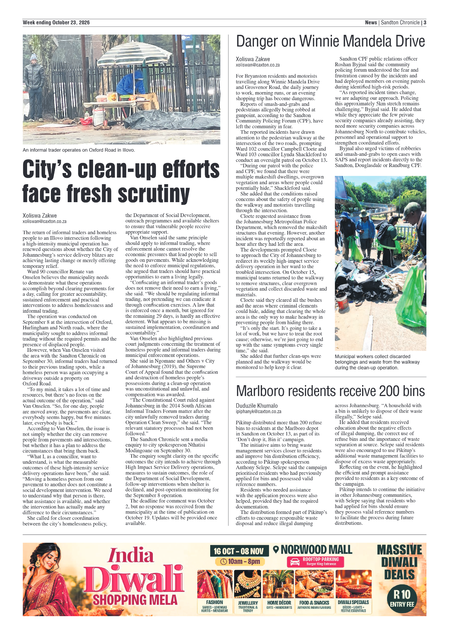 Sandton Chronicle 23 October 2026 page 3