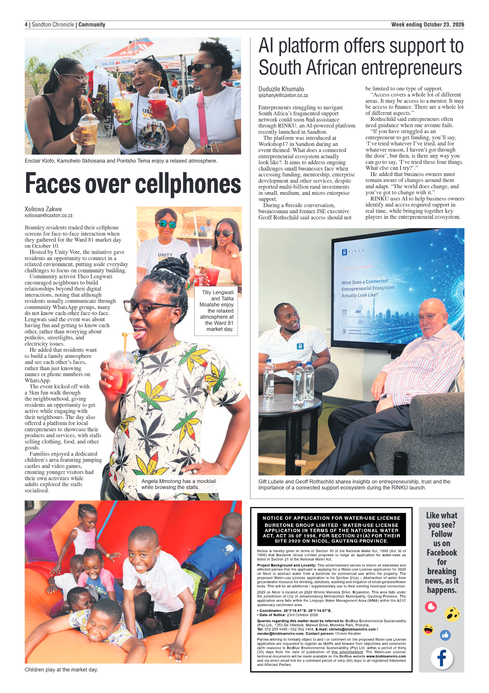 Sandton Chronicle 23 October 2026 page 4