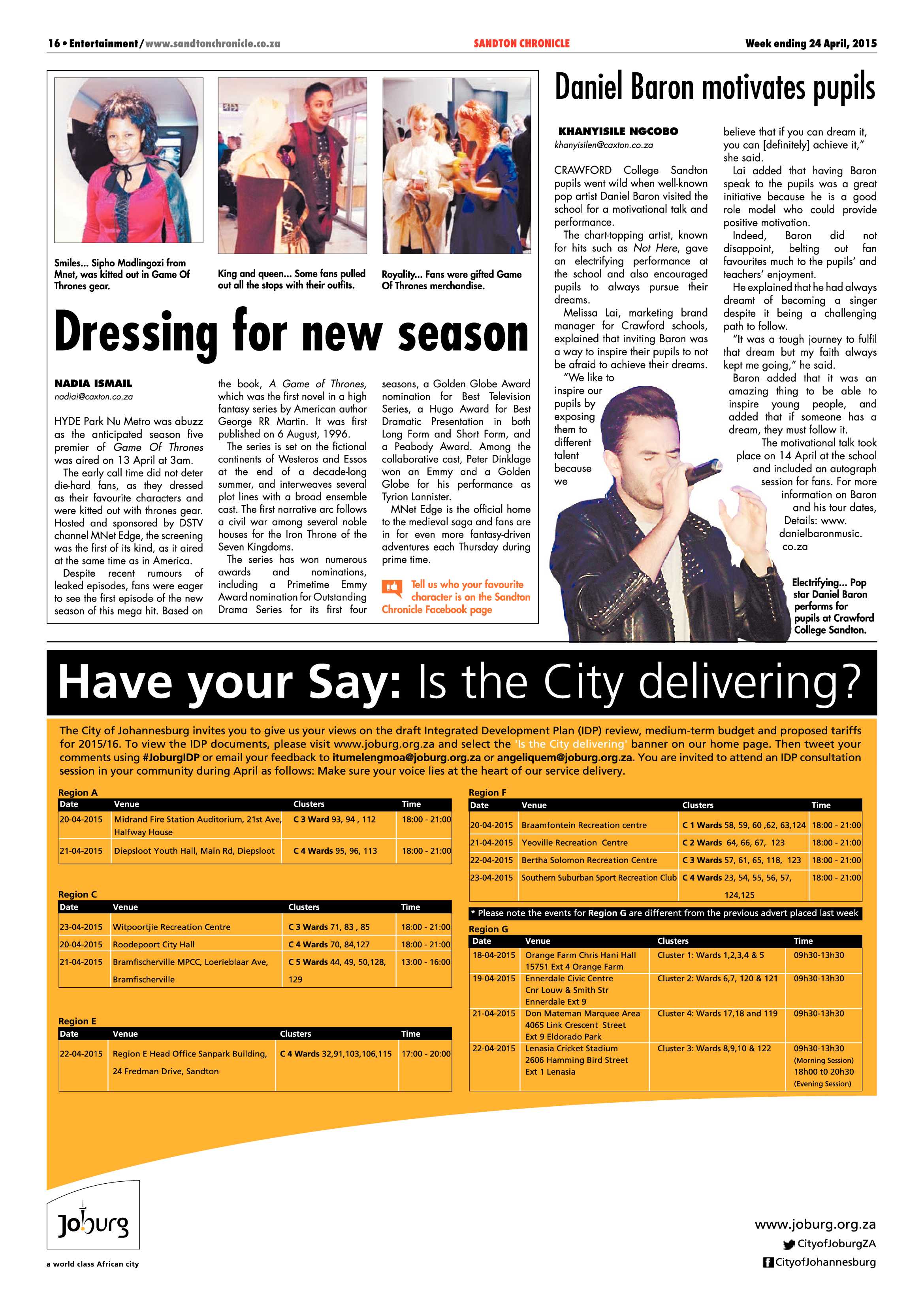Sandton Chronicle 24 April 2015 page 28