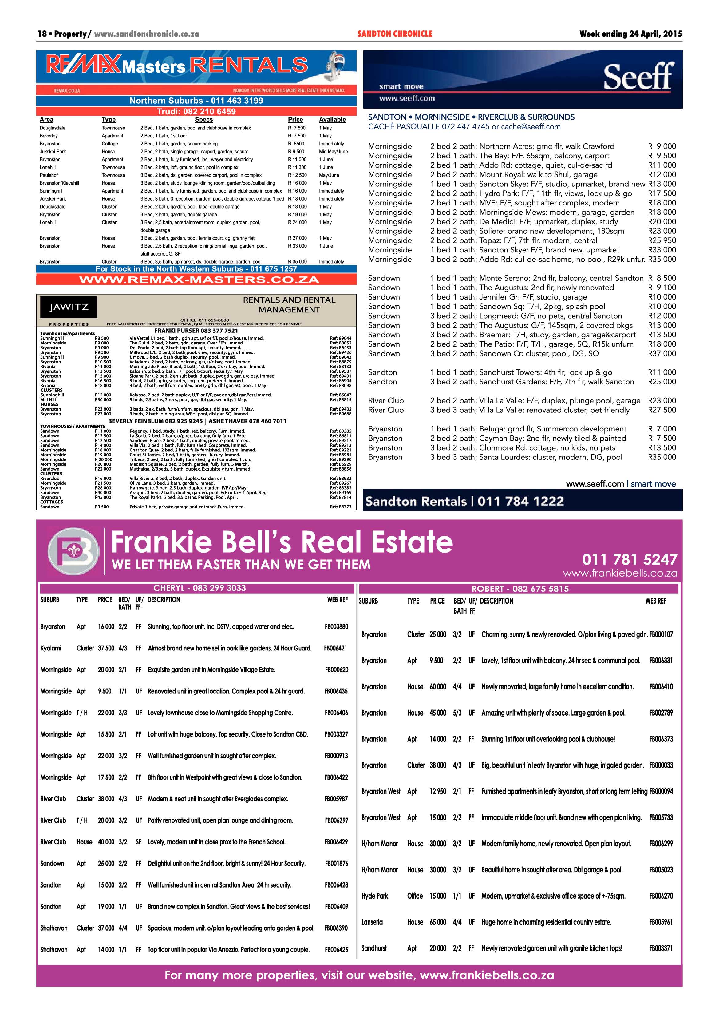 Sandton Chronicle 24 April 2015 page 30