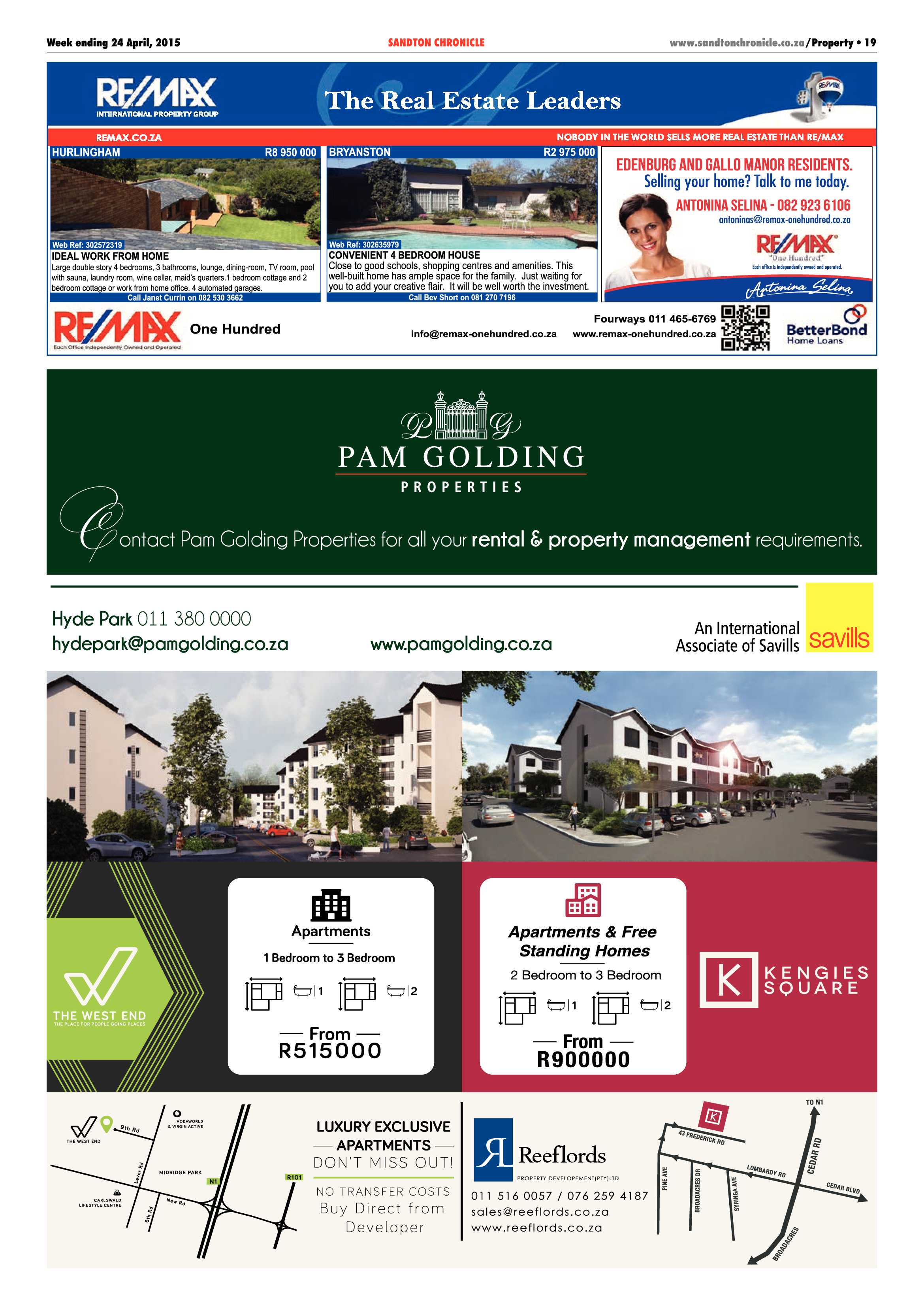 Sandton Chronicle 24 April 2015 page 31