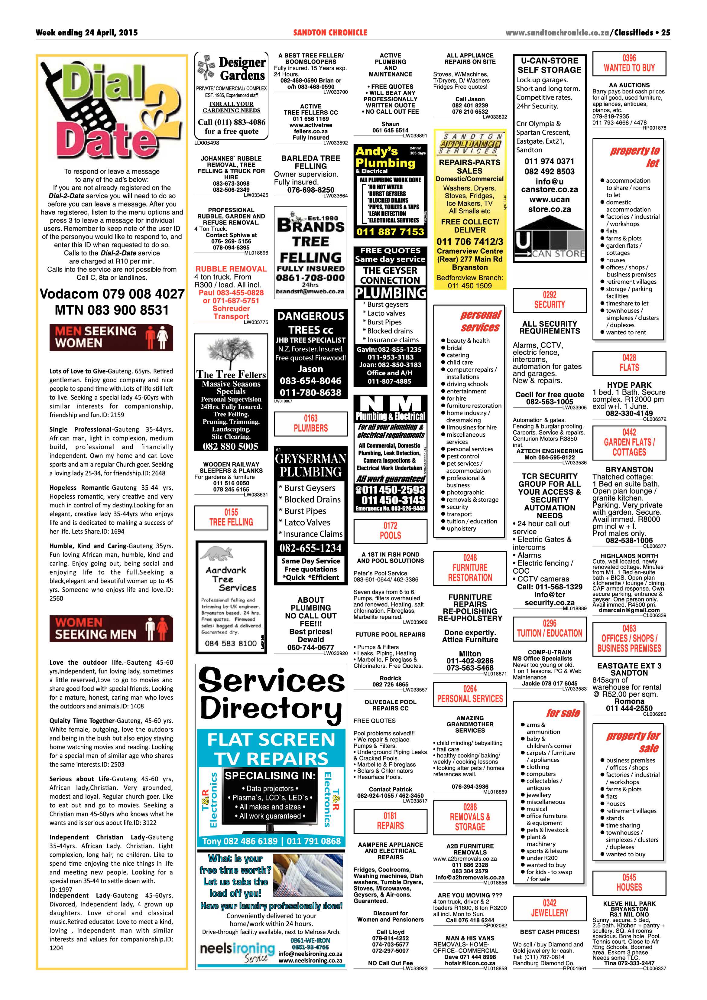 Sandton Chronicle 24 April 2015 page 37