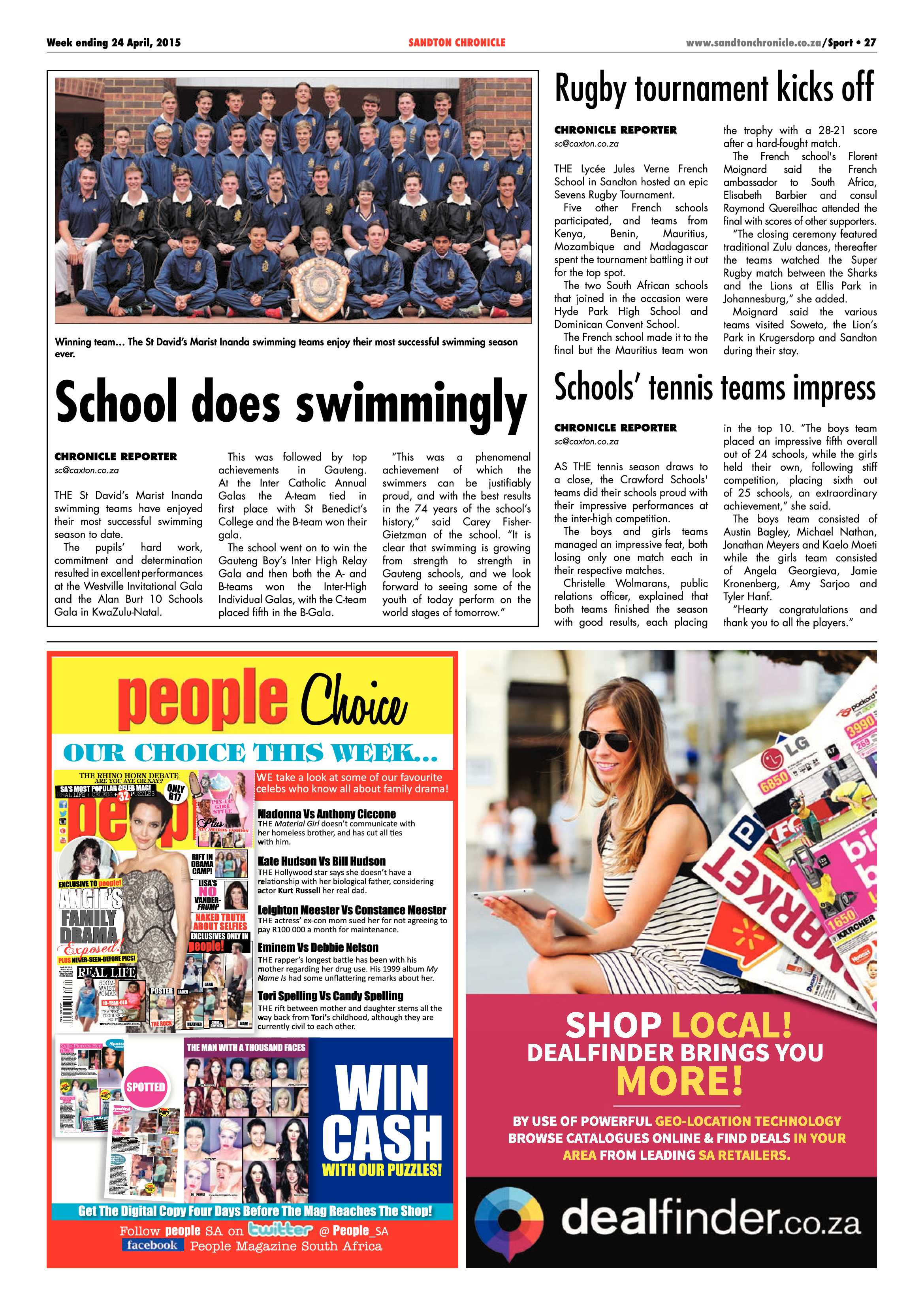 Sandton Chronicle 24 April 2015 page 39