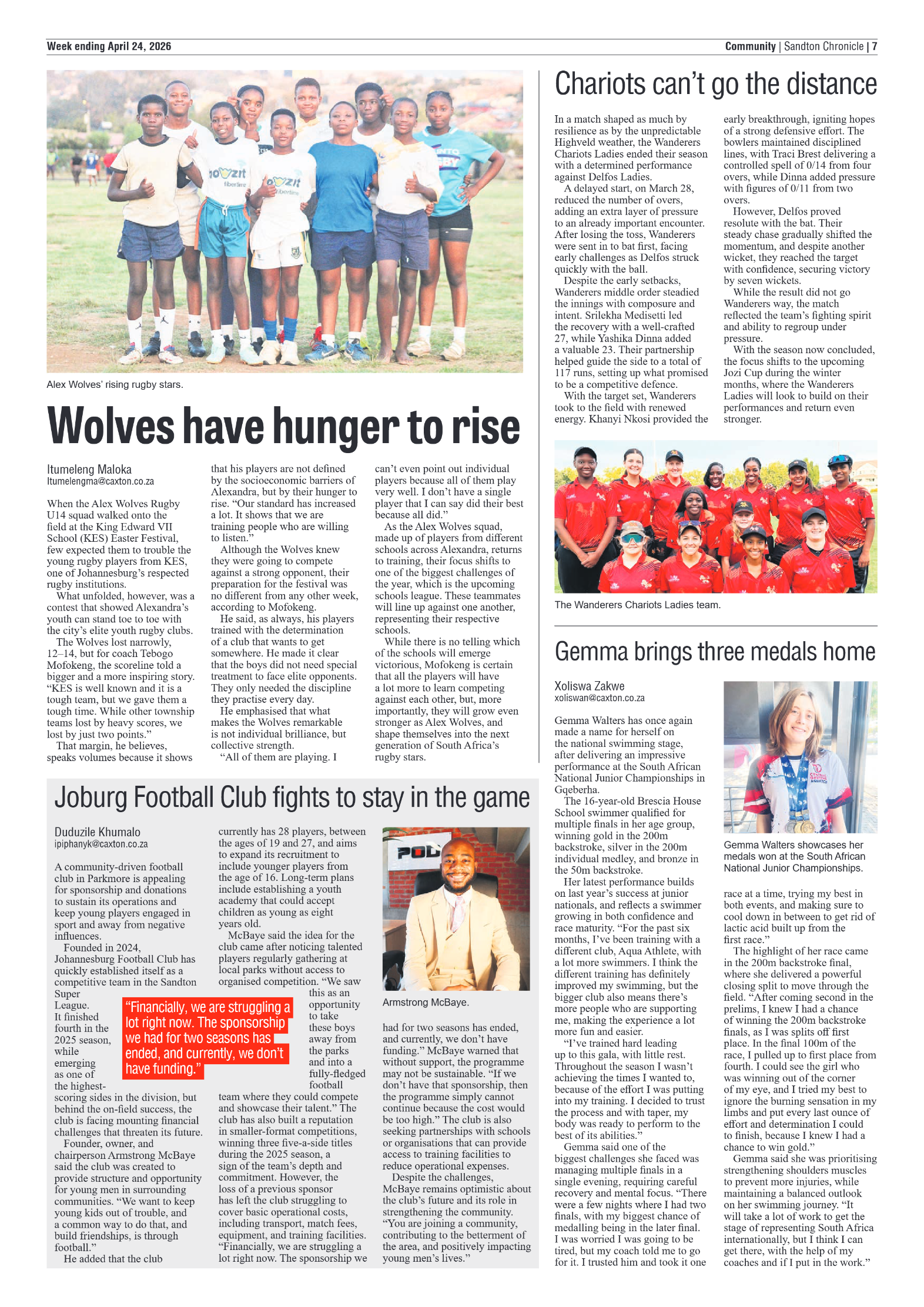 Sandton Chronicle 24 April 2026 page 7