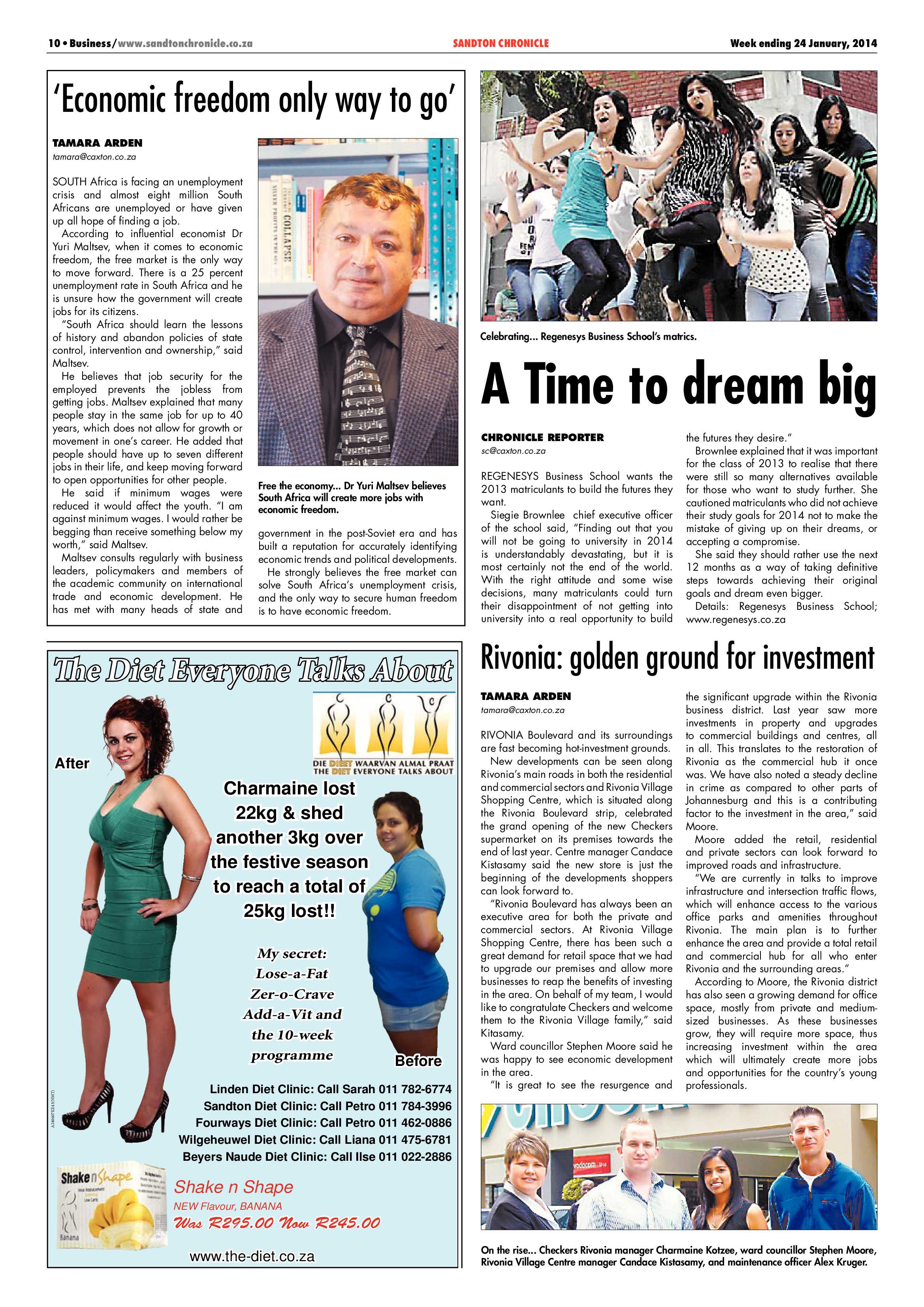 Sandton Chronicle 24 January 2014 page 10