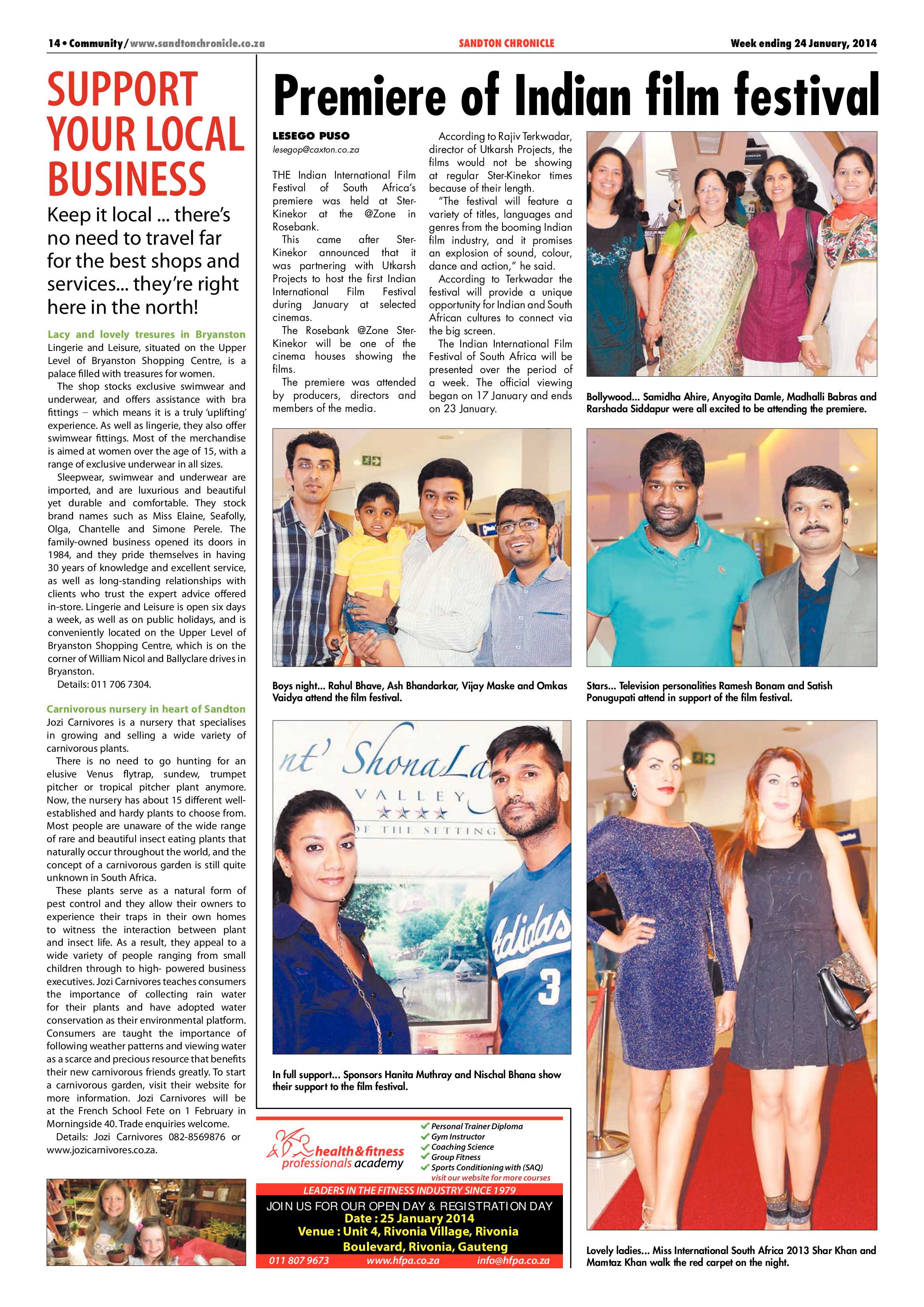 Sandton Chronicle 24 January 2014 page 14