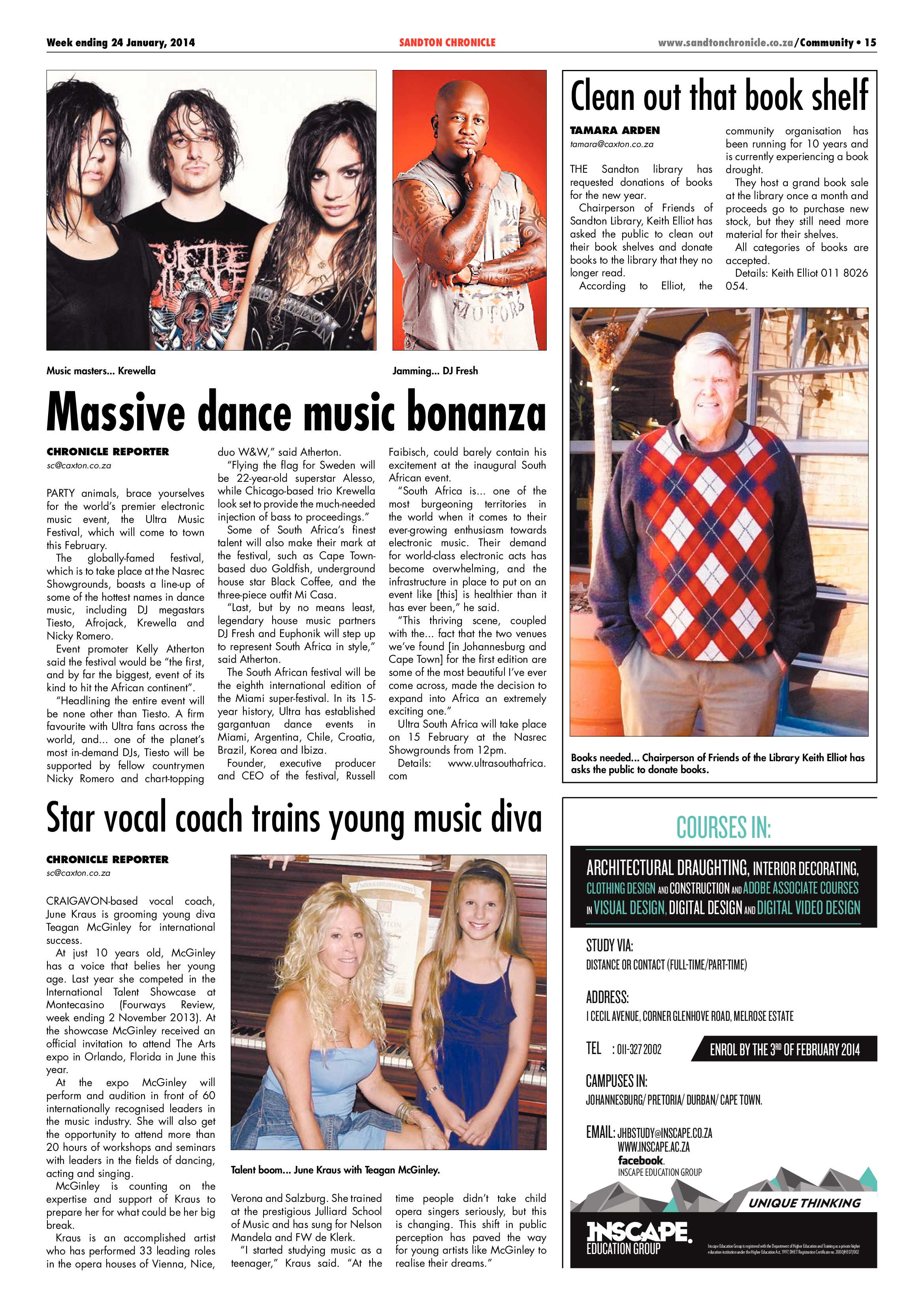 Sandton Chronicle 24 January 2014 page 15