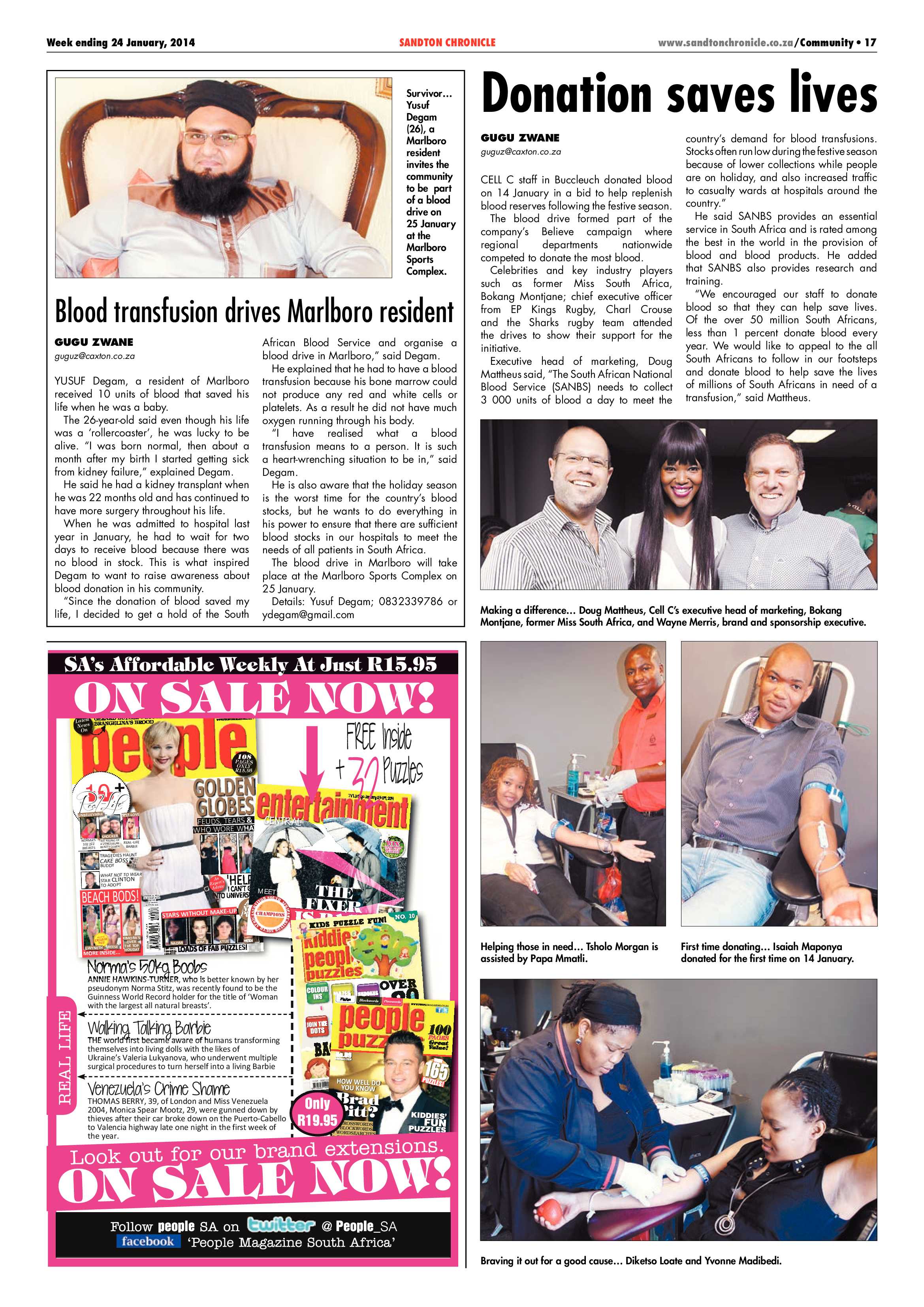 Sandton Chronicle 24 January 2014 page 17