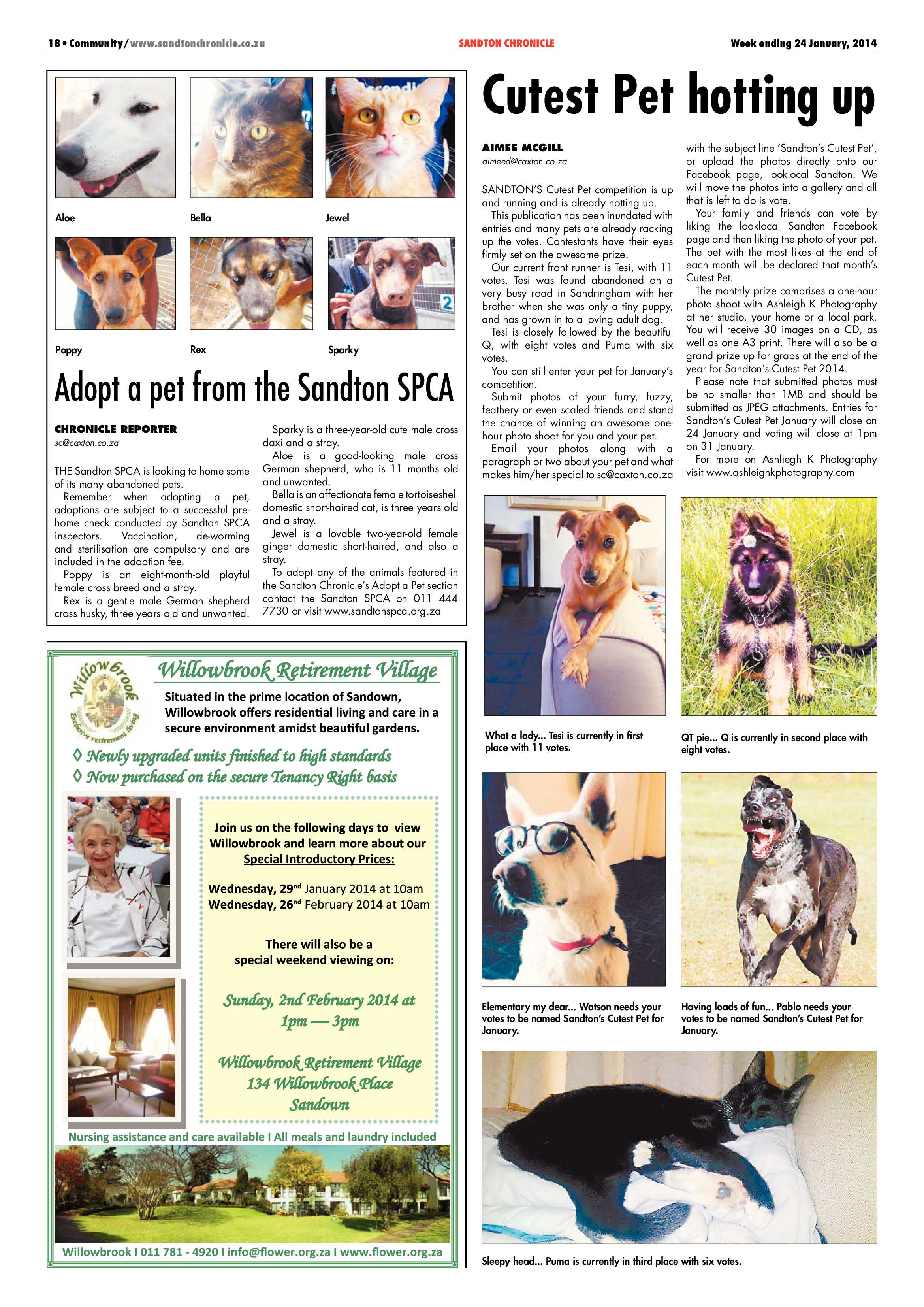 Sandton Chronicle 24 January 2014 page 18
