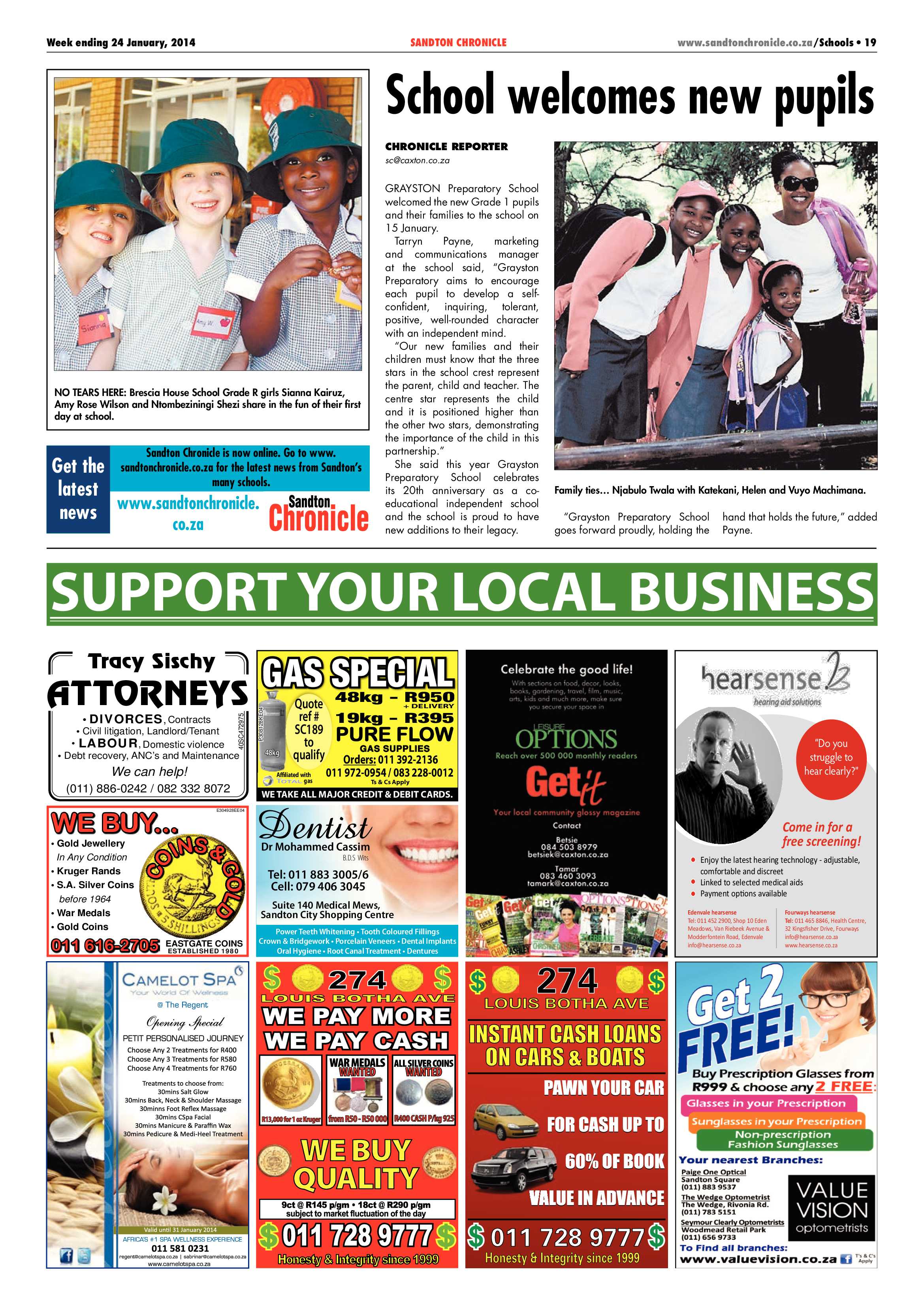 Sandton Chronicle 24 January 2014 page 19