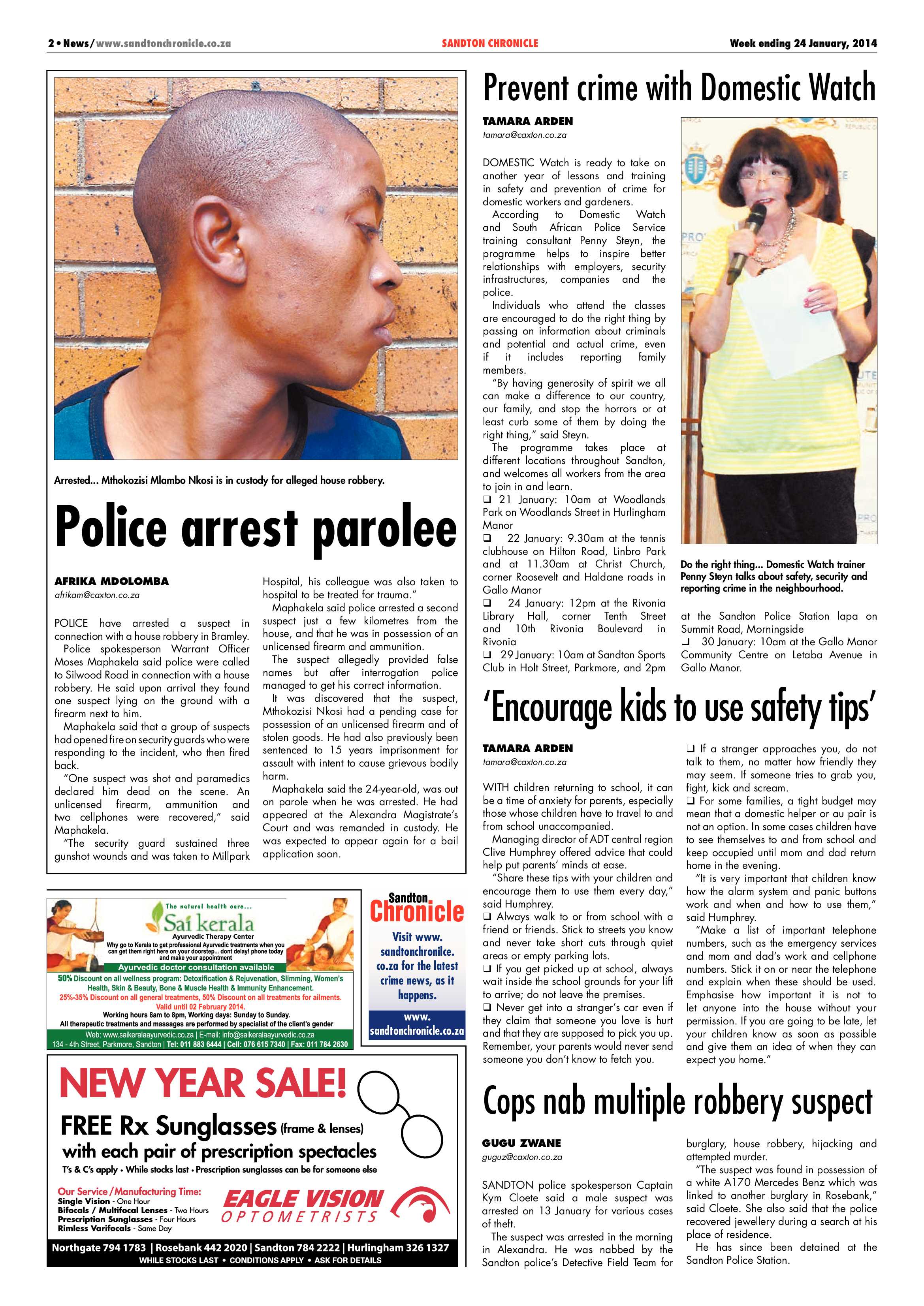 Sandton Chronicle 24 January 2014 page 2