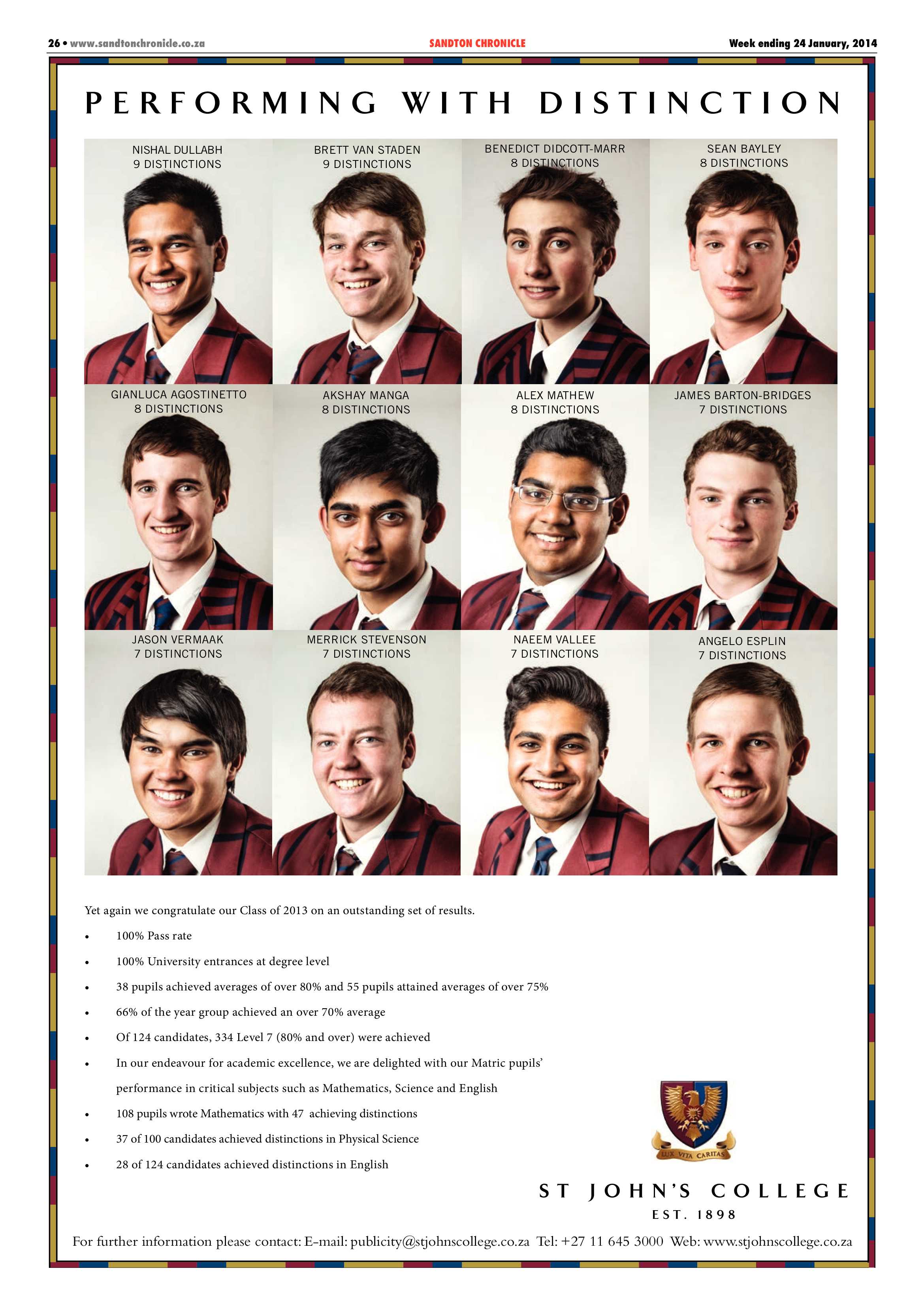 Sandton Chronicle 24 January 2014 page 38