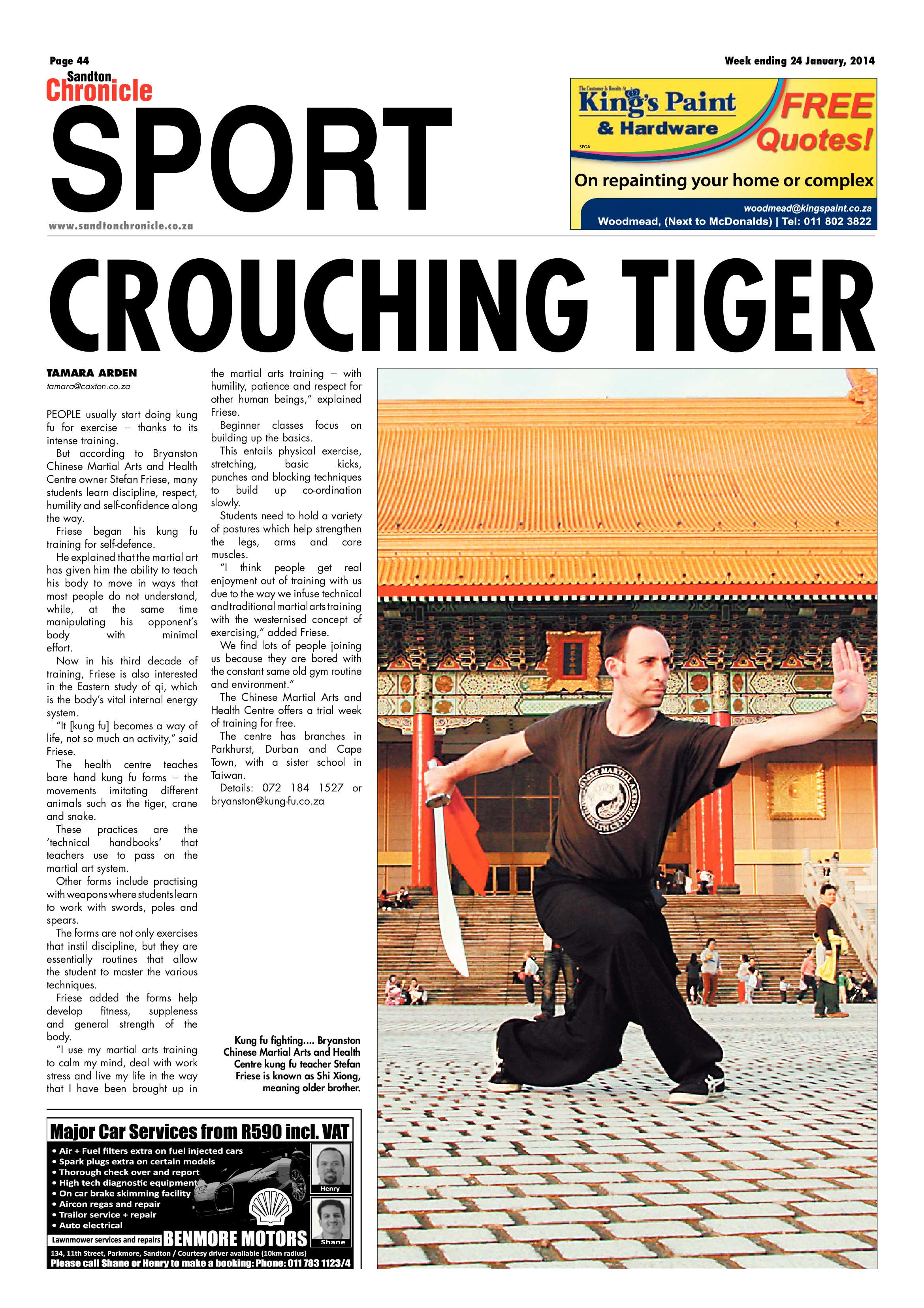 Sandton Chronicle 24 January 2014 page 56