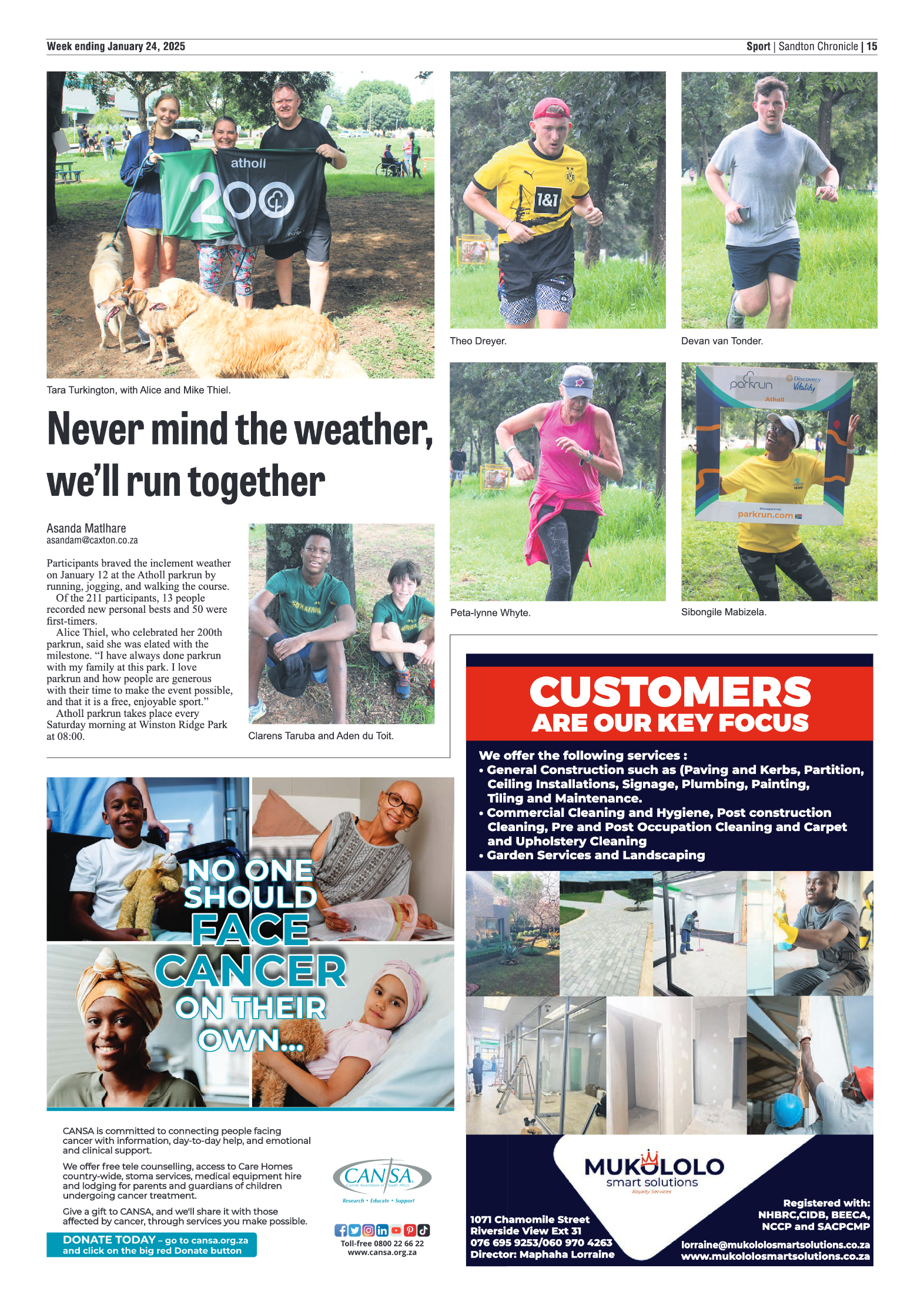 Sandton Chronicle 24 January 2025 page 15