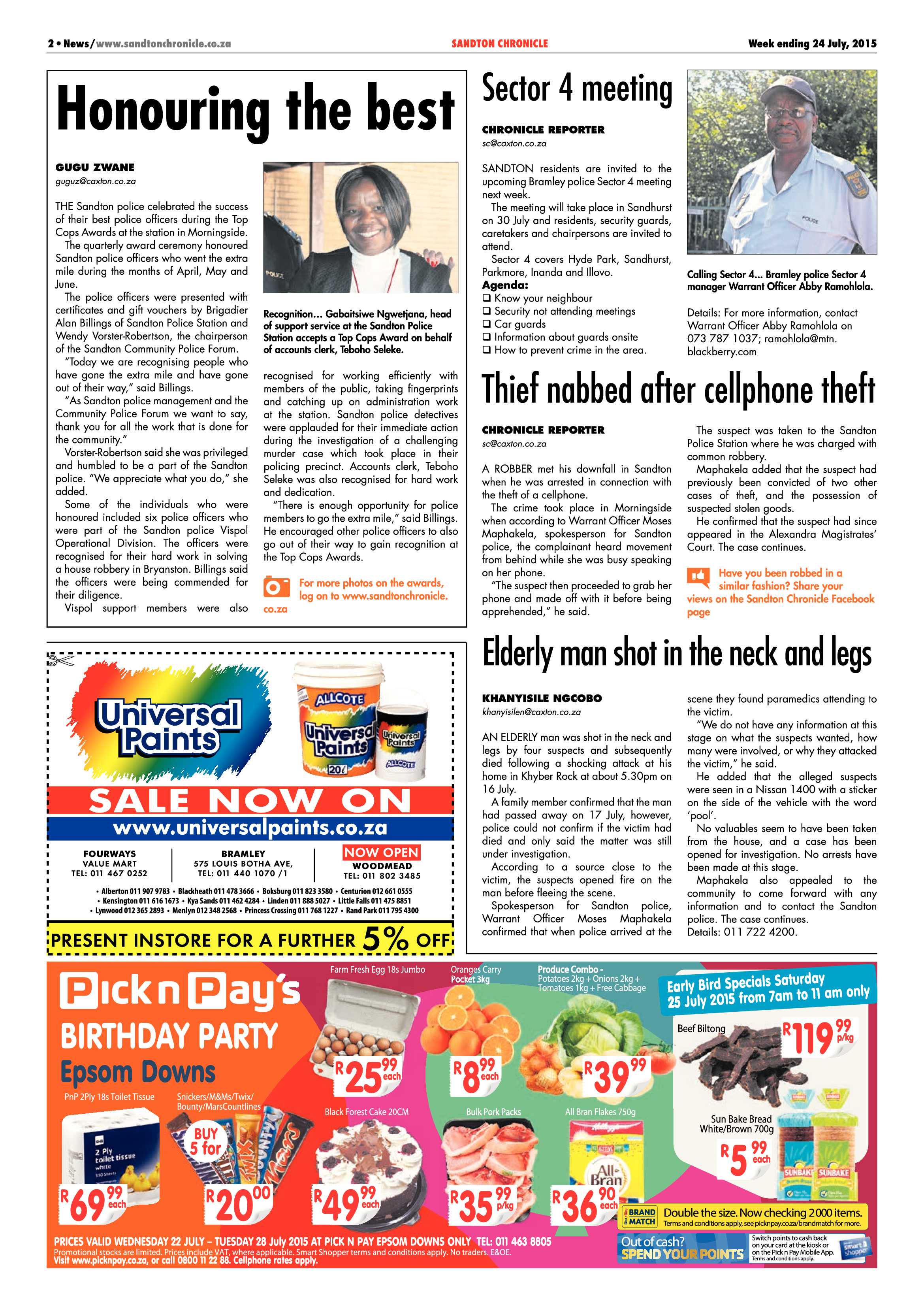 Sandton Chronicle 24 July 2015 page 2