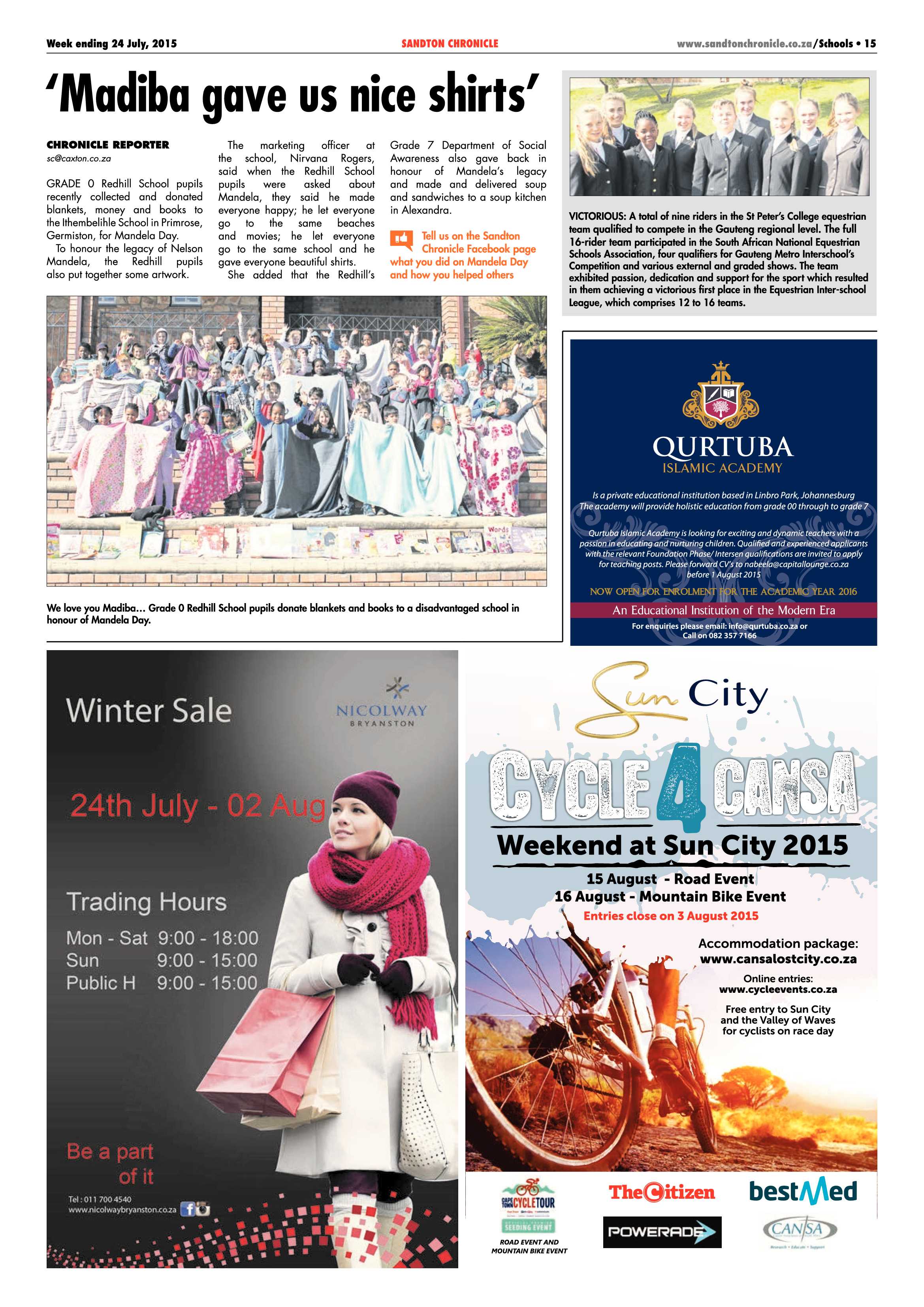 Sandton Chronicle 24 July 2015 page 35