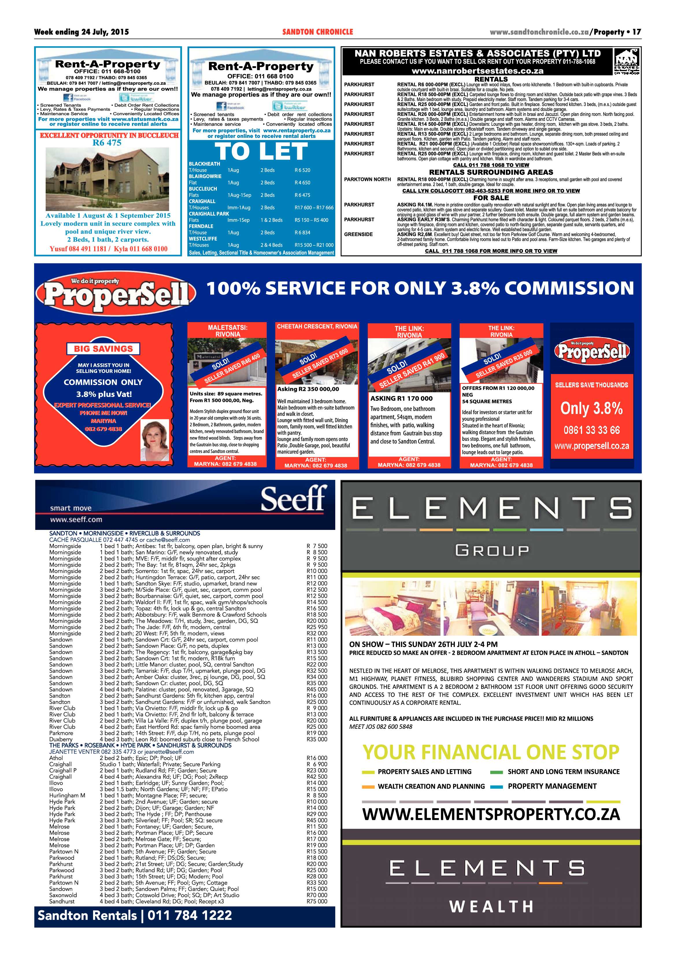 Sandton Chronicle 24 July 2015 page 37