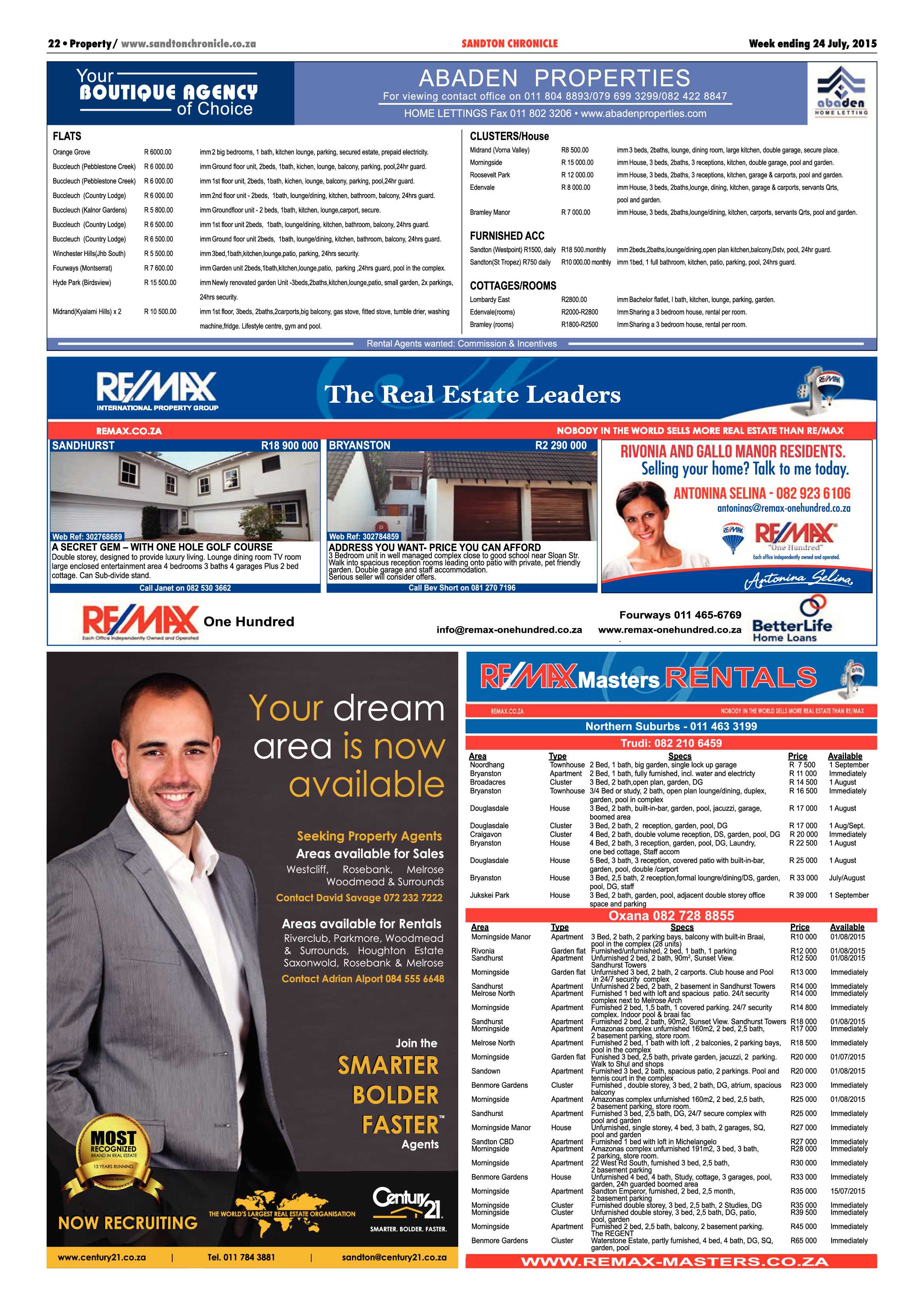 Sandton Chronicle 24 July 2015 page 42
