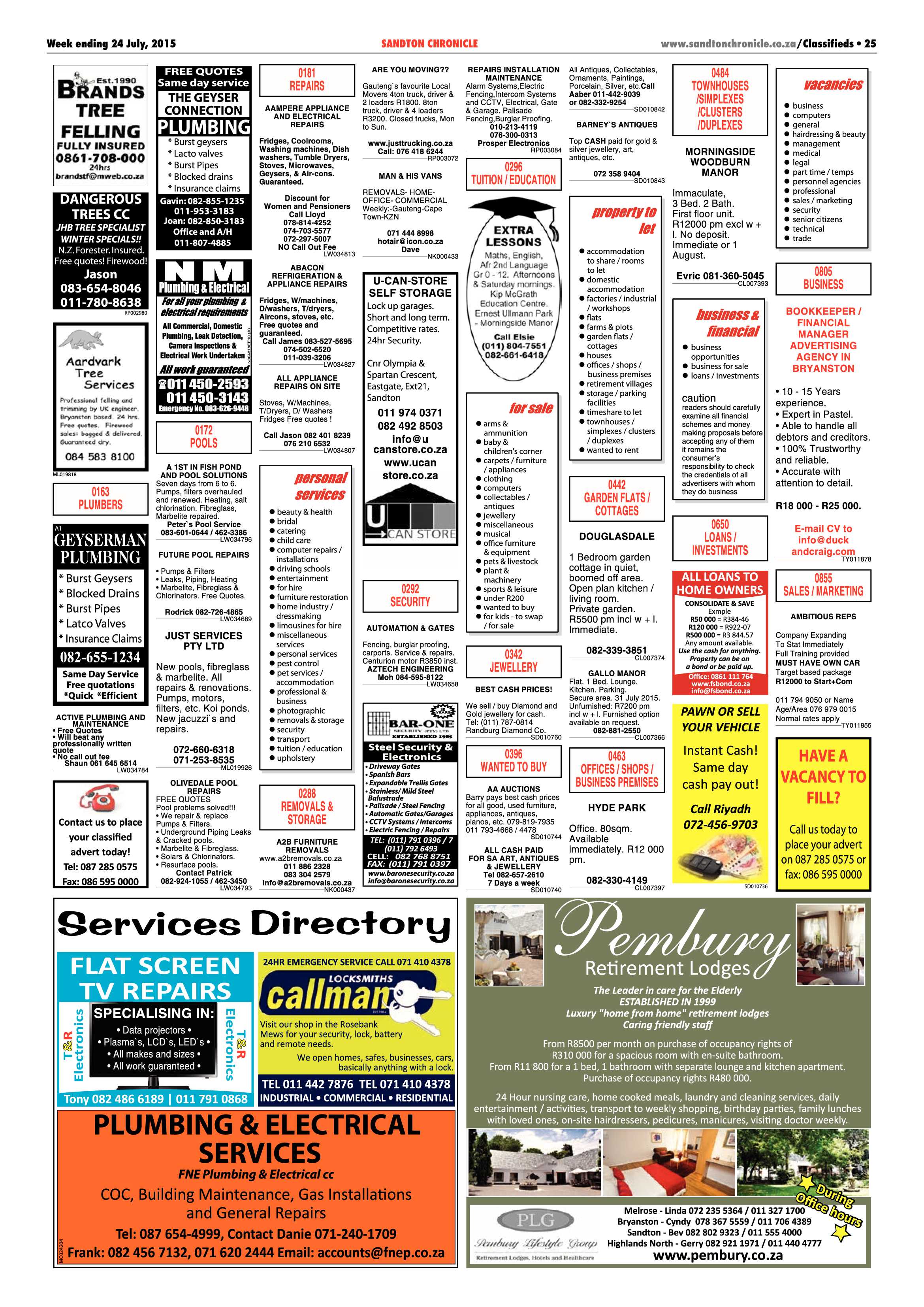 Sandton Chronicle 24 July 2015 page 45