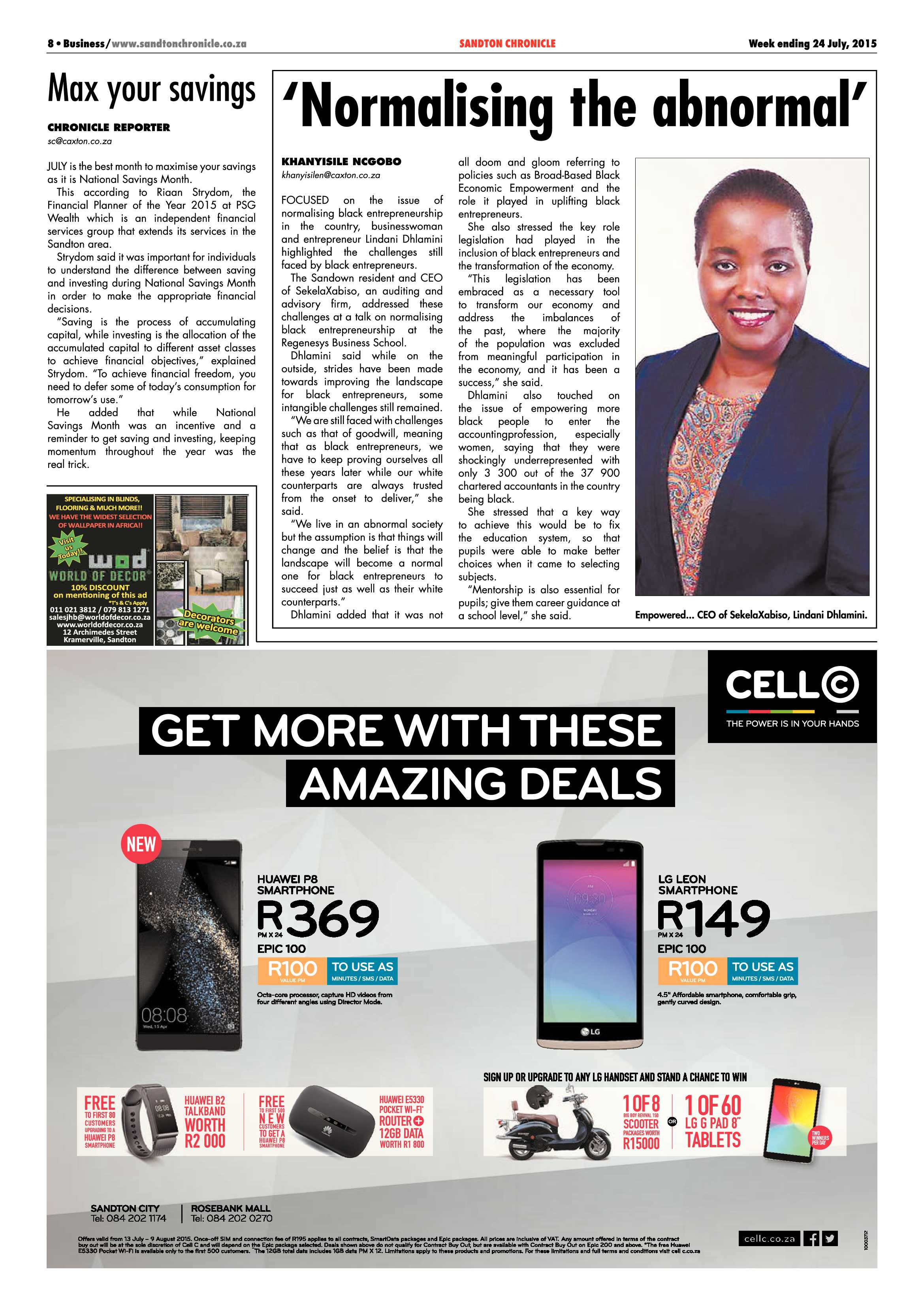 Sandton Chronicle 24 July 2015 page 8