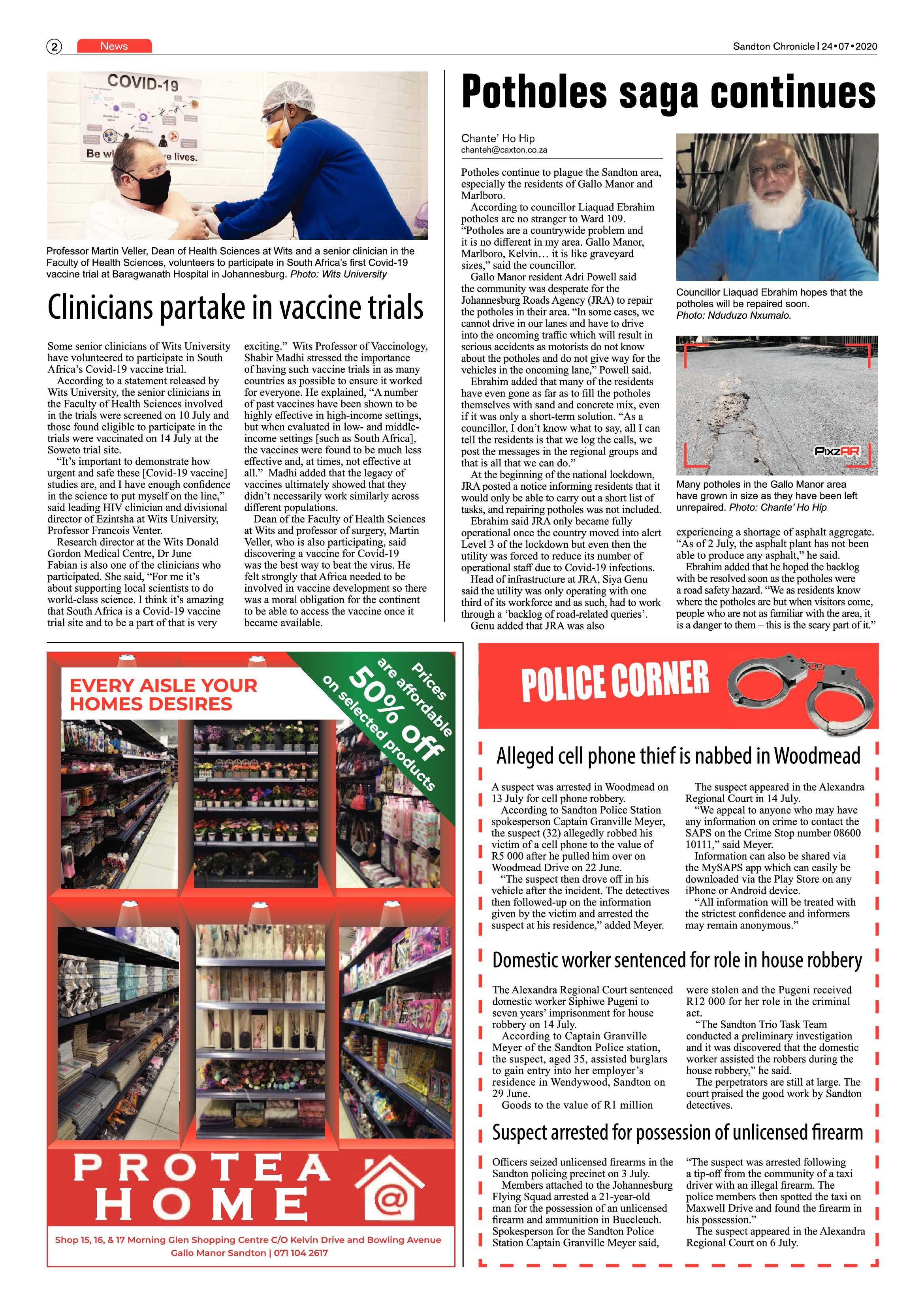 Sandton Chronicle 24 July 2020 page 2