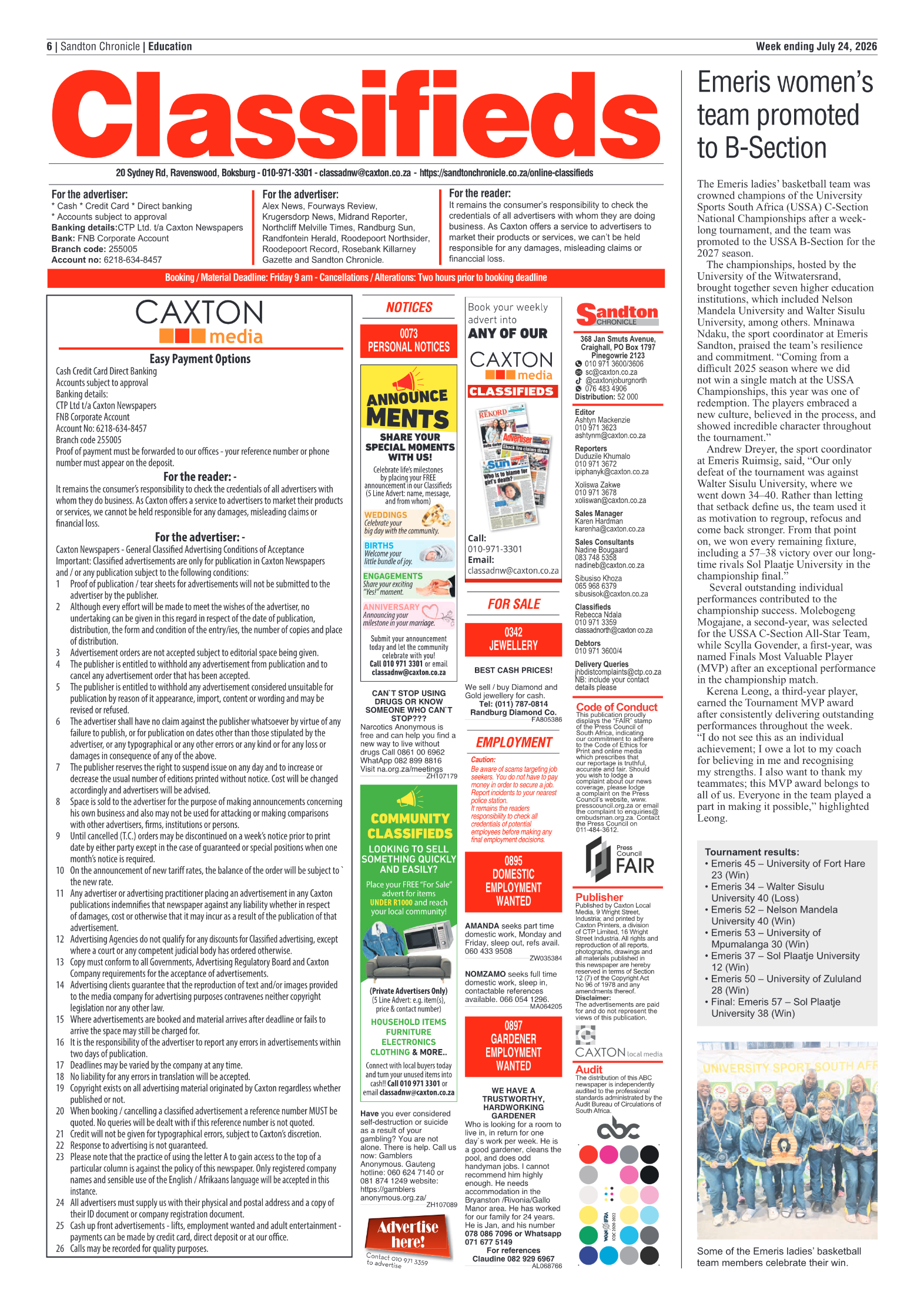 Sandton Chronicle 24 July 2026 page 6