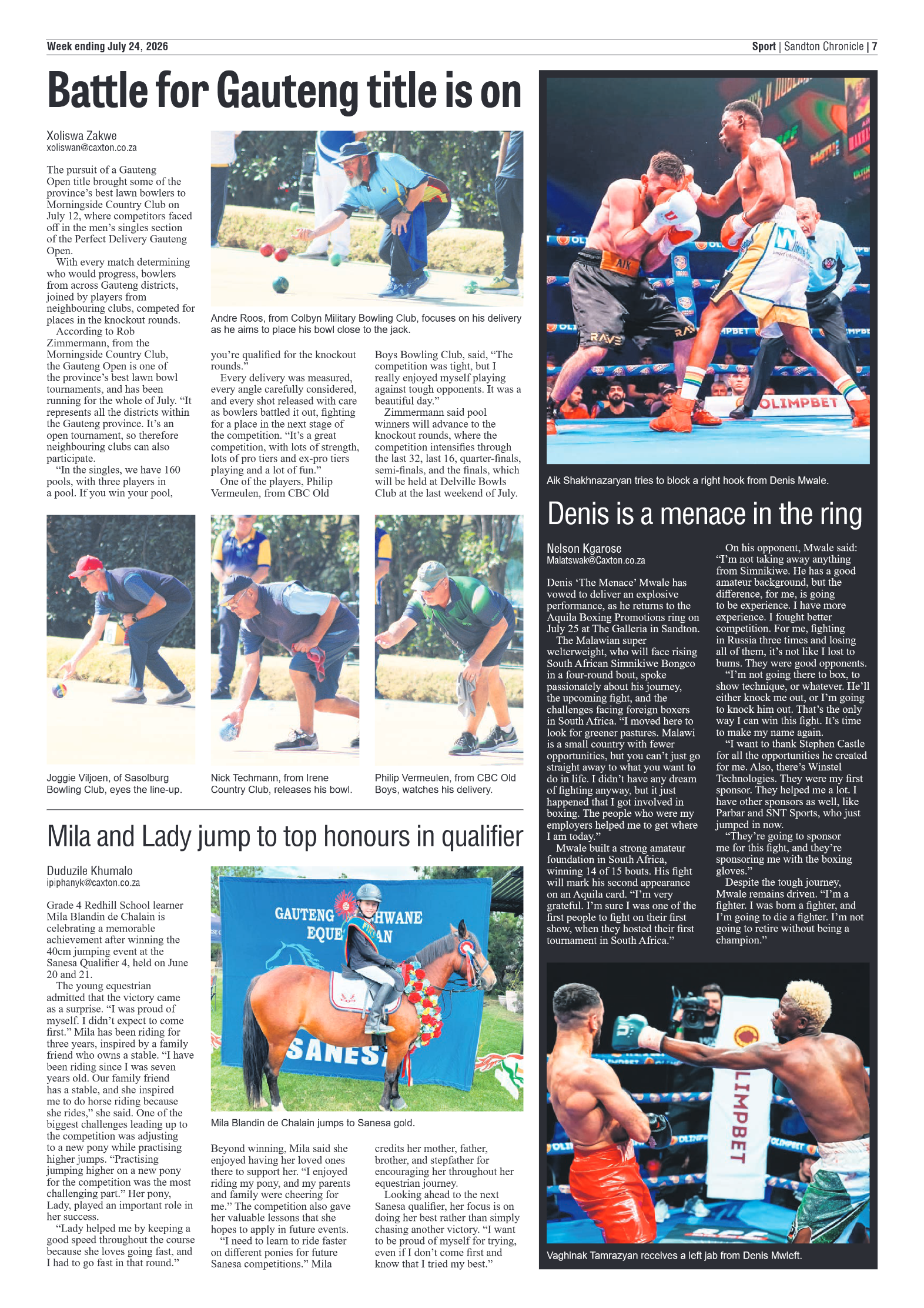Sandton Chronicle 24 July 2026 page 7