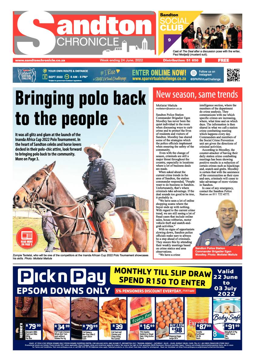 Sandton Chronicle 24 June 2022 page 1