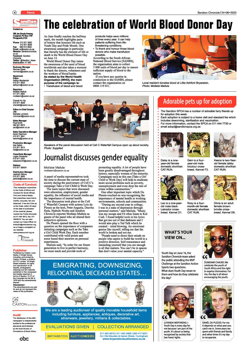 Sandton Chronicle 24 June 2022 page 4