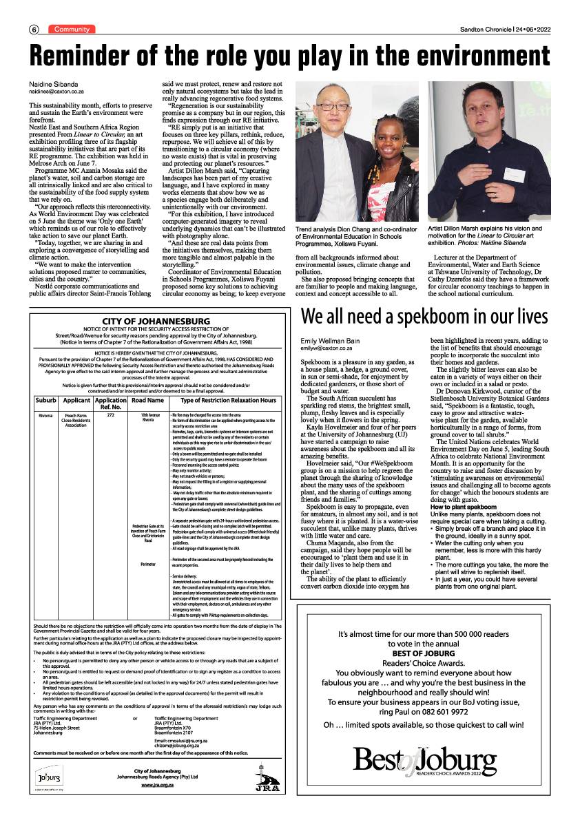 Sandton Chronicle 24 June 2022 page 6