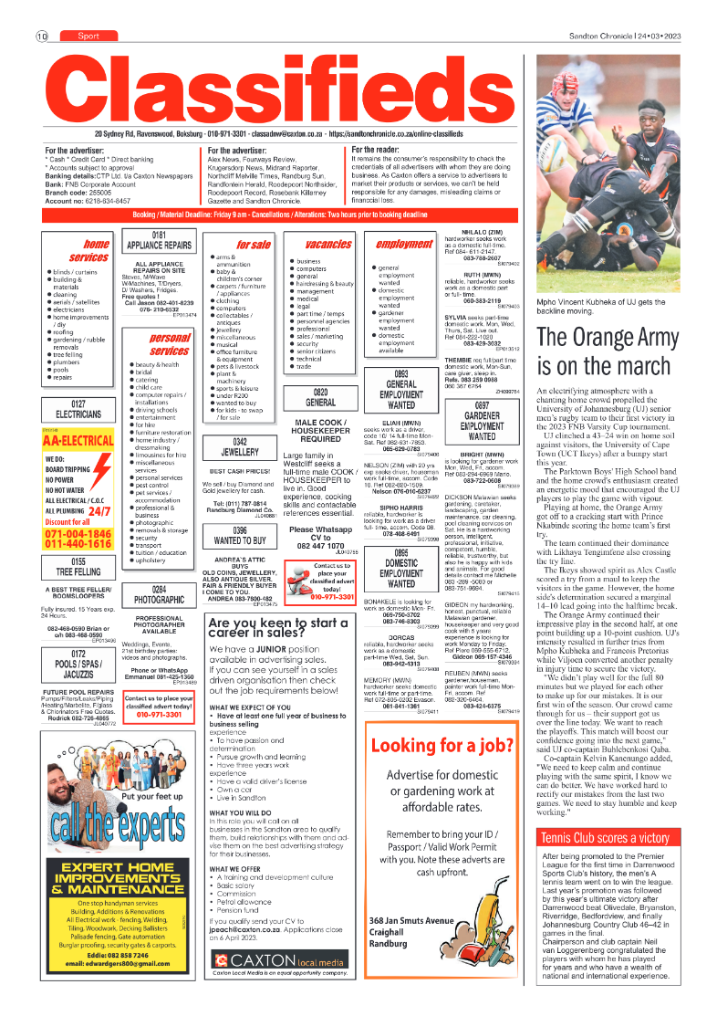 Sandton Chronicle 24 March 2023 page 10