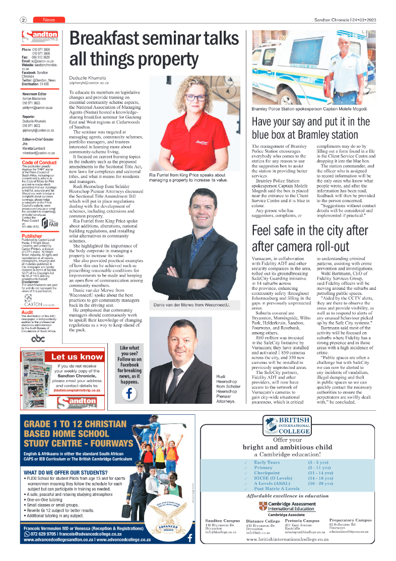 Sandton Chronicle 24 March 2023 page 2