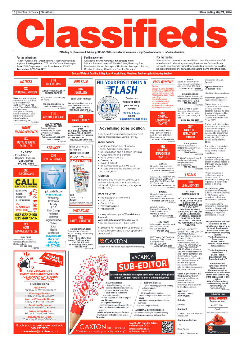 Sandton Chronicle 24 May 2024 page 10
