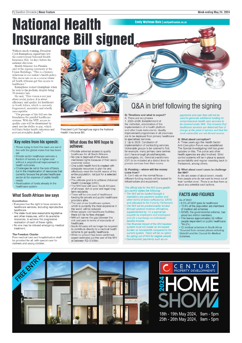 Sandton Chronicle 24 May 2024 page 2