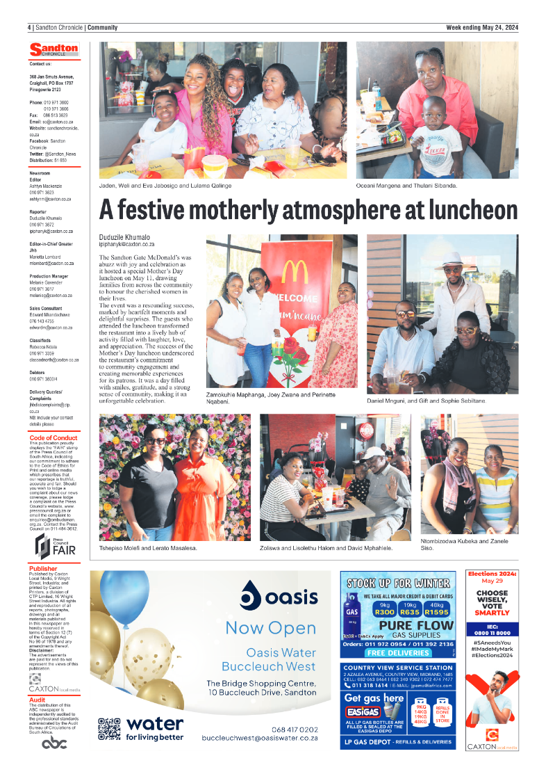 Sandton Chronicle 24 May 2024 page 4