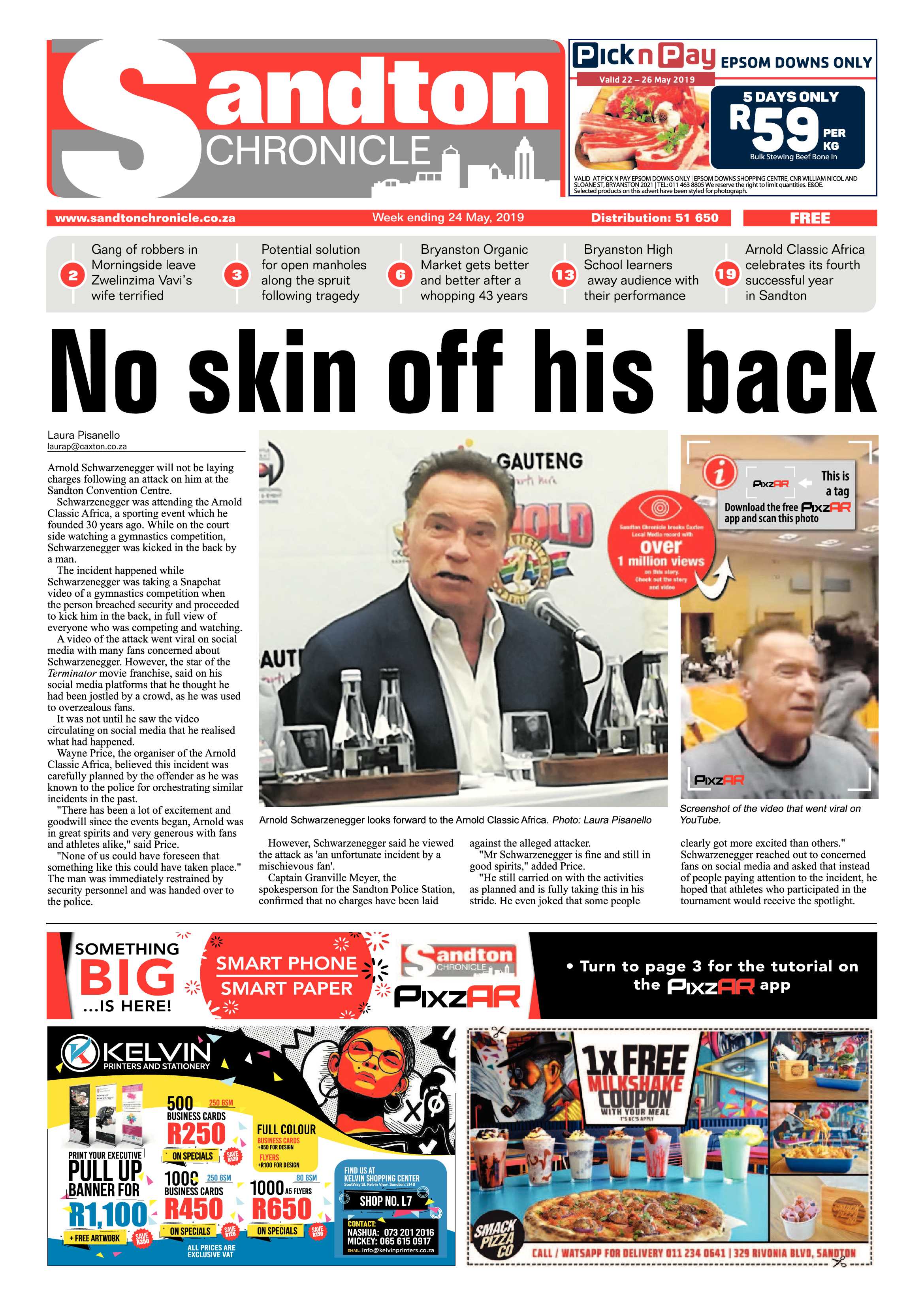 Sandton Chronicle 24 May, 2019 page 1