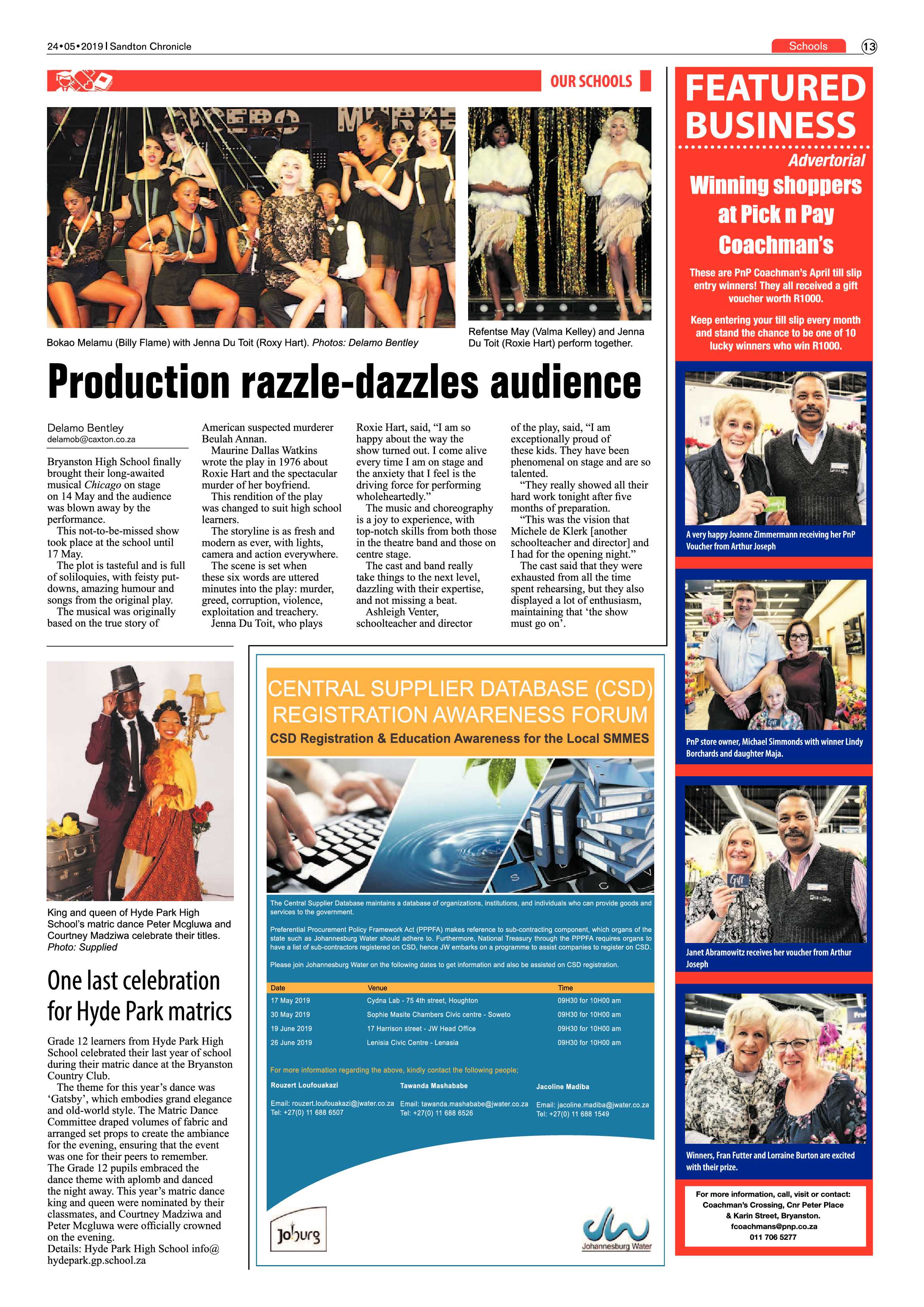 Sandton Chronicle 24 May, 2019 page 13