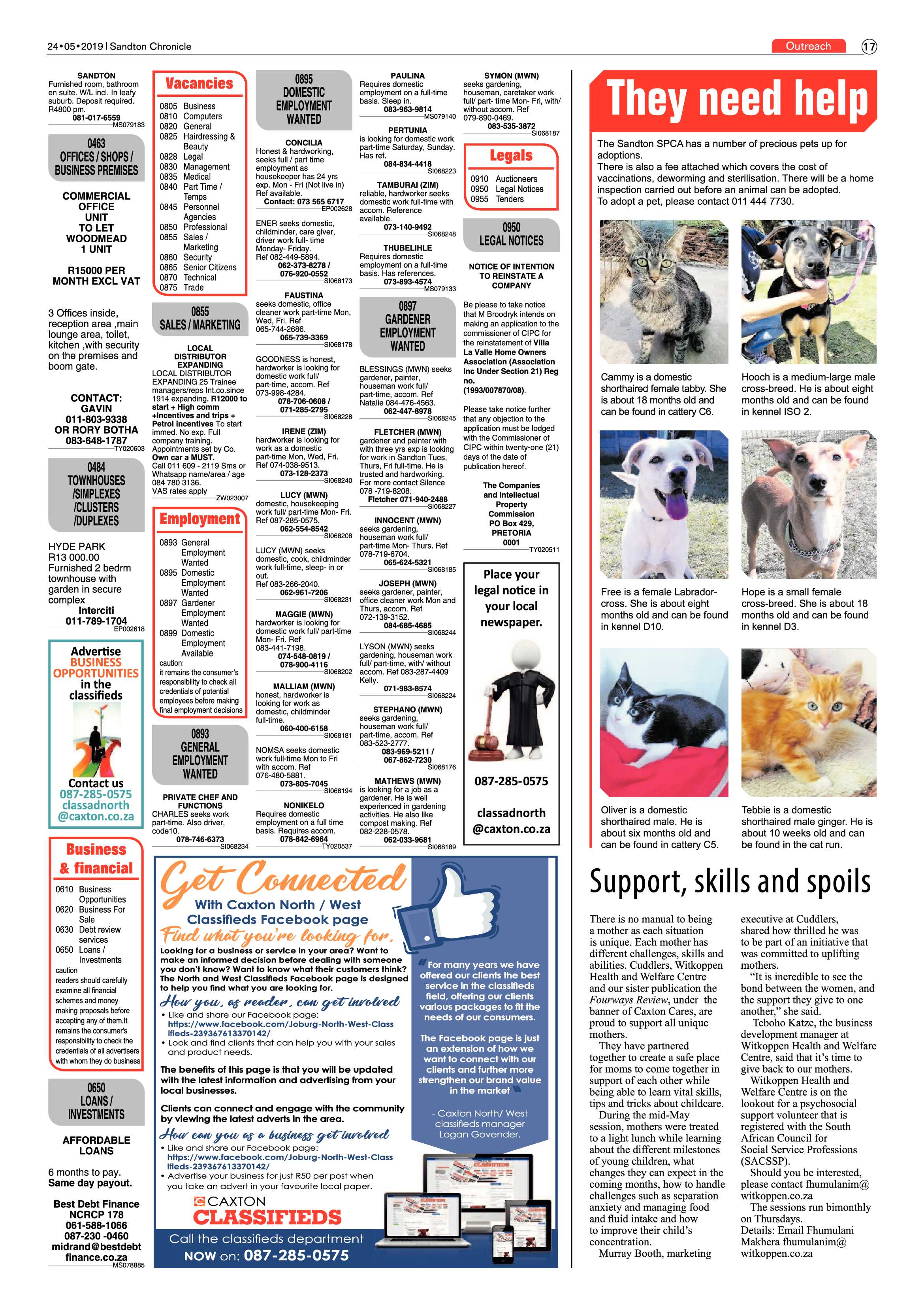 Sandton Chronicle 24 May, 2019 page 17