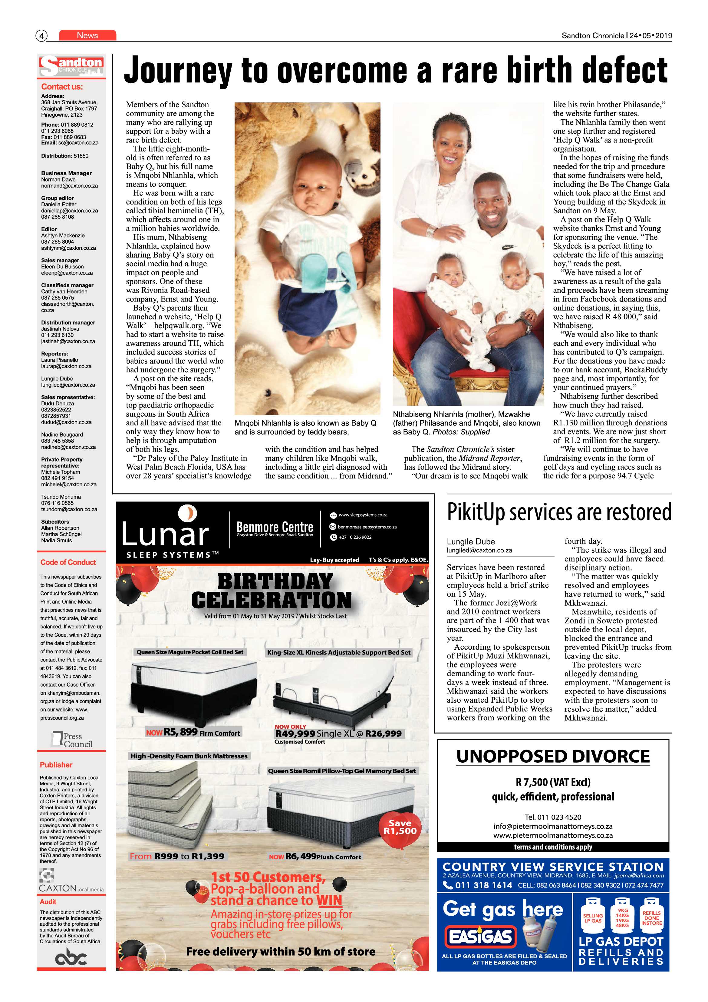 Sandton Chronicle 24 May, 2019 page 4