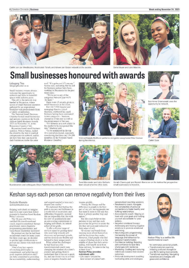 Sandton Chronicle 24 November 2023 page 6