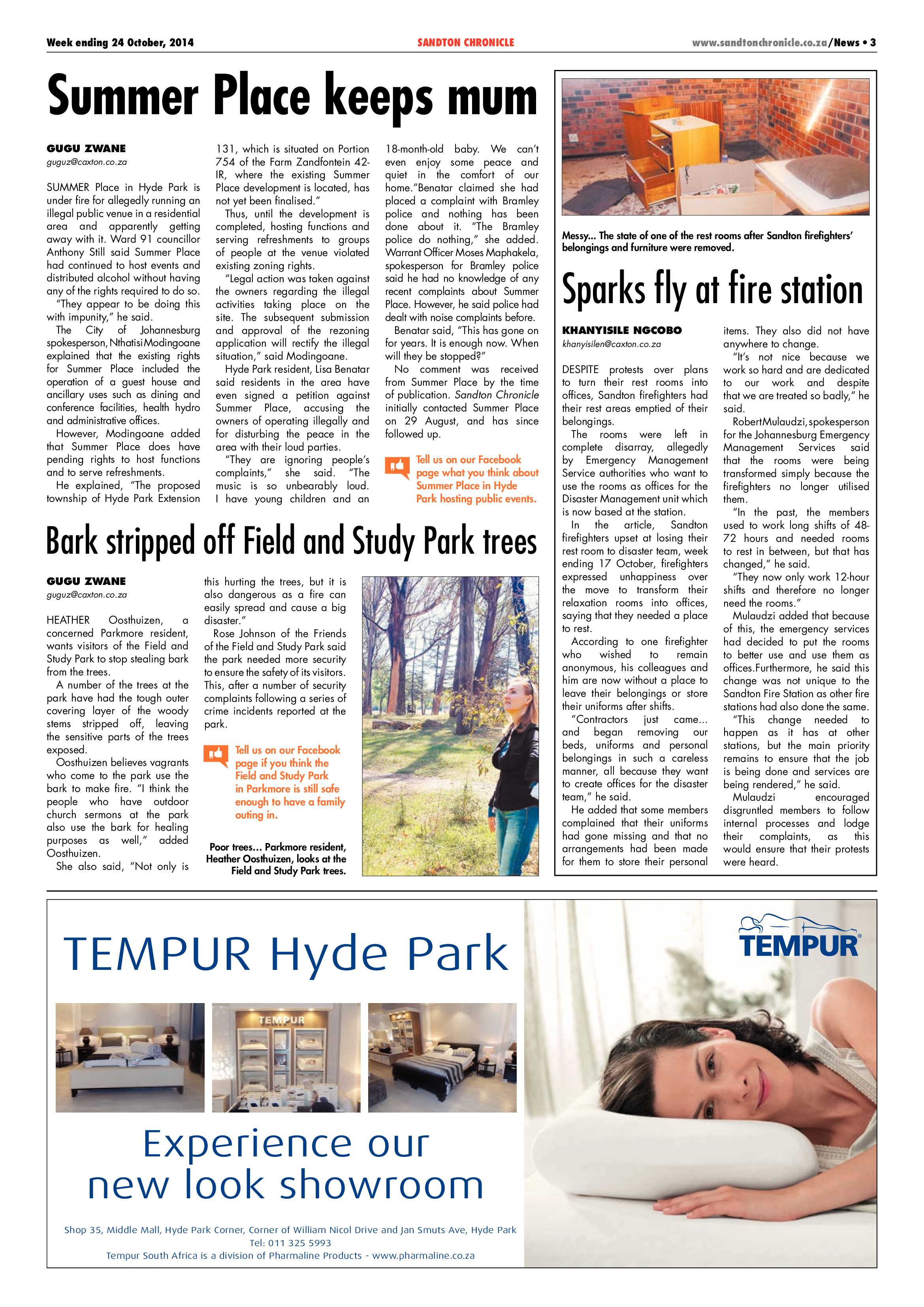 Sandton Chronicle 24 October 2014 page 3